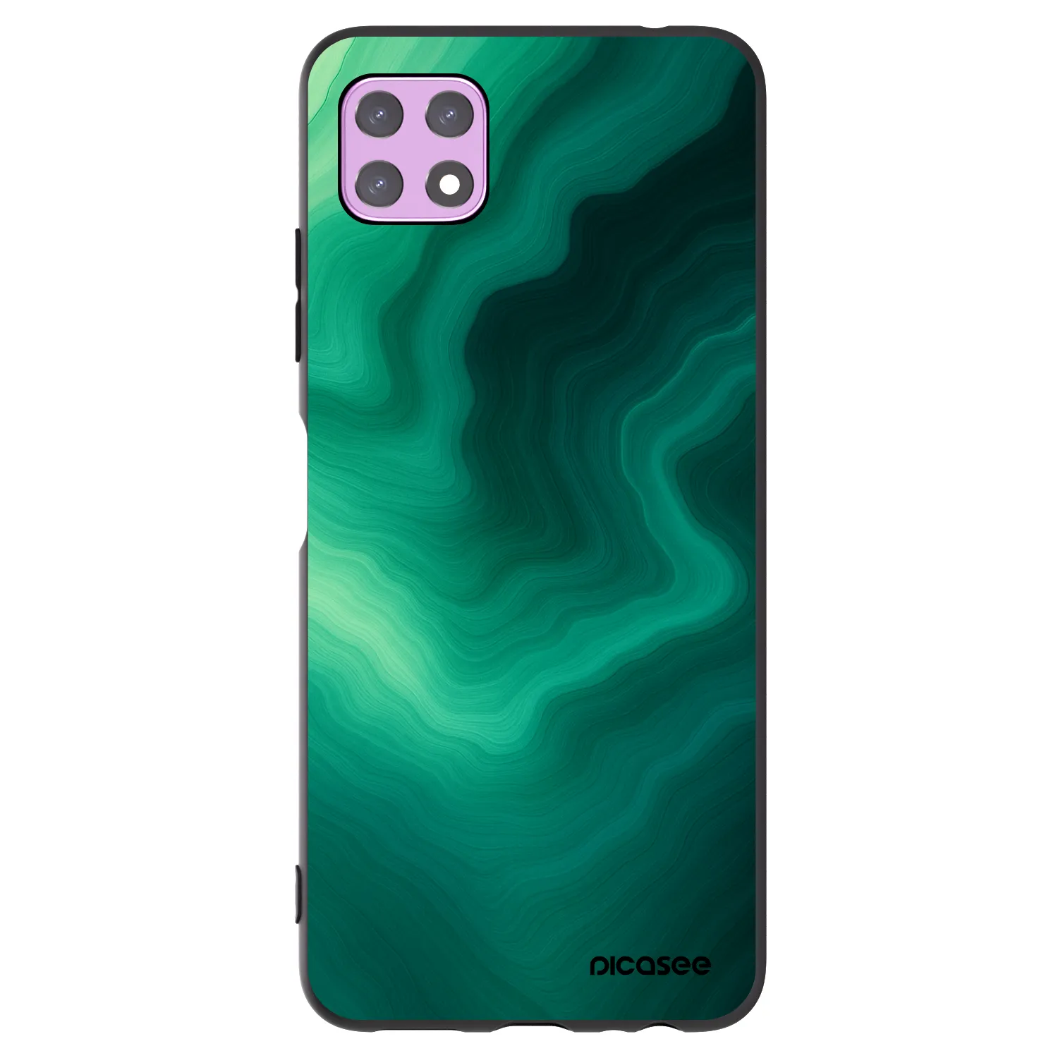Picasee silikonowe czarne etui na Samsung Galaxy A22 A226B 5G - Malachite