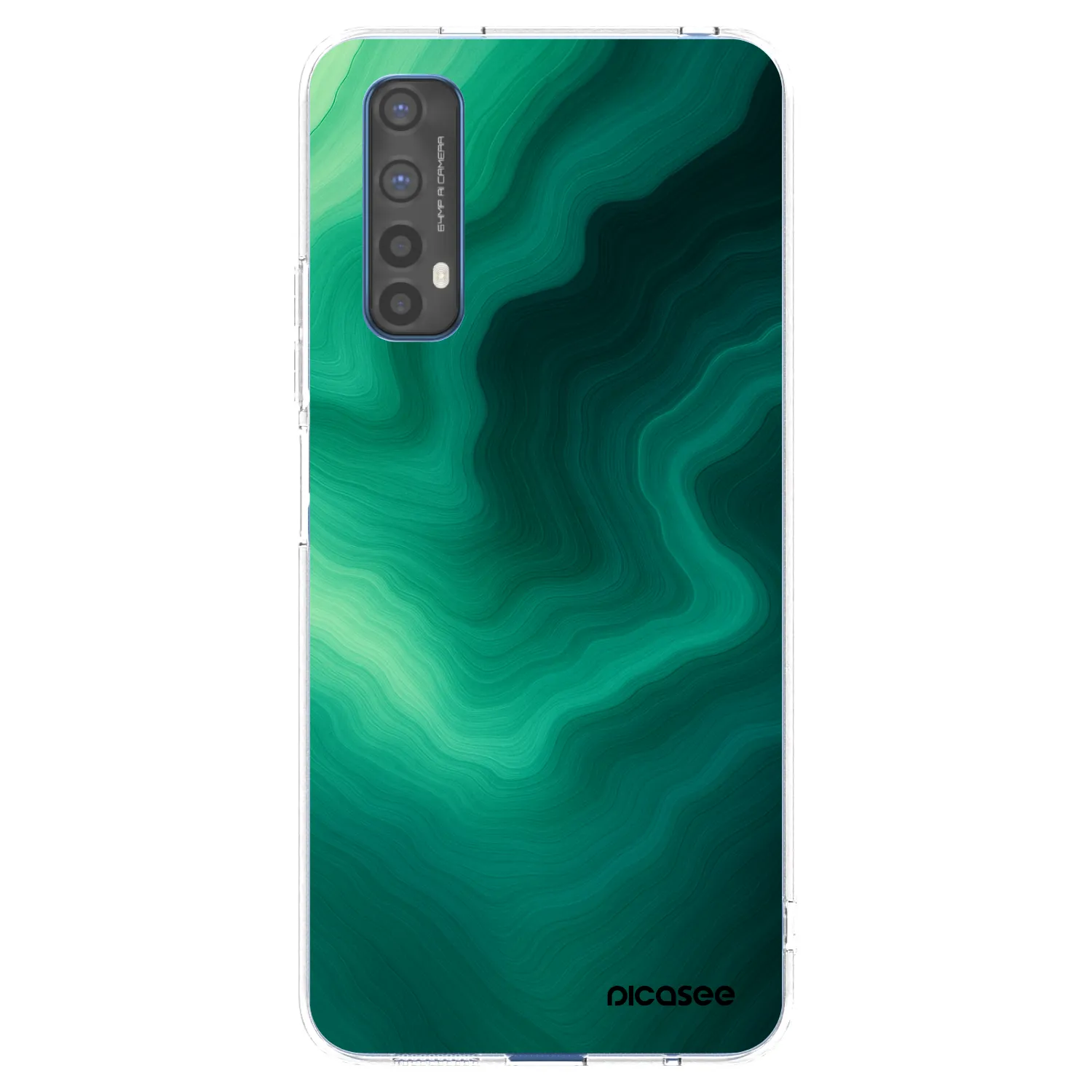 Picasee silikonowe przeźroczyste etui na Realme 7 - Malachite