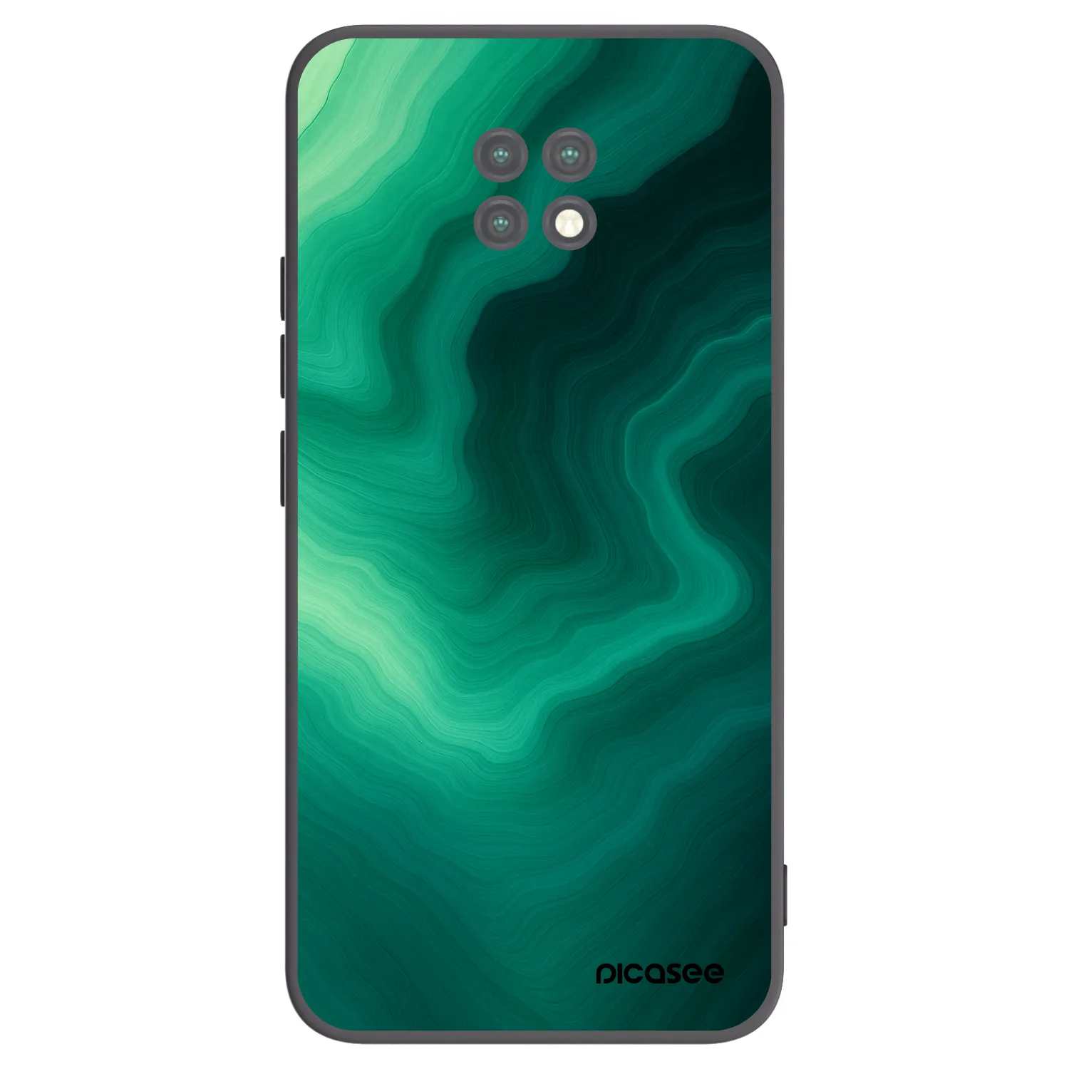 Picasee silikonowe czarne etui na Xiaomi Redmi Note 9T - Malachite