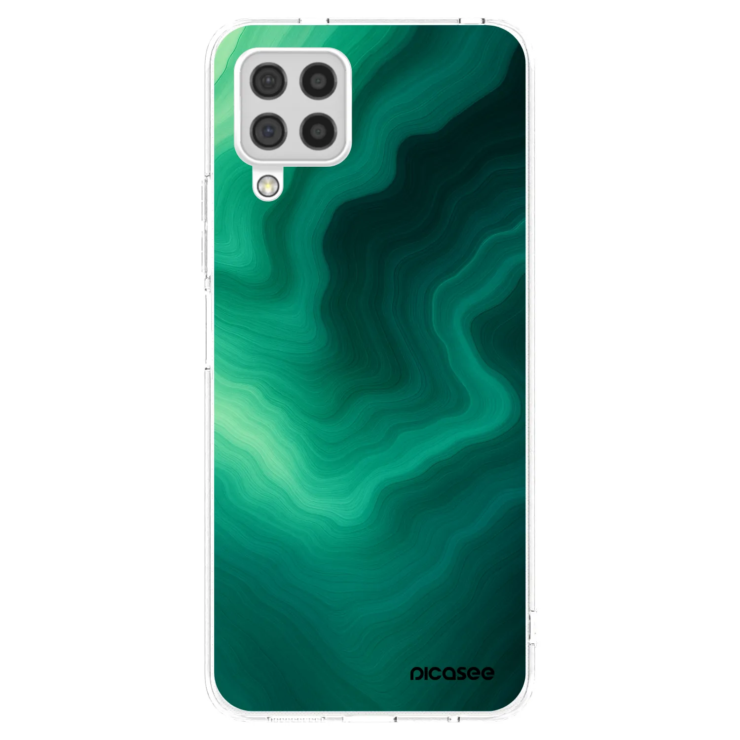 Picasee silikonowe przeźroczyste etui na Samsung Galaxy A22 A225F 4G - Malachite