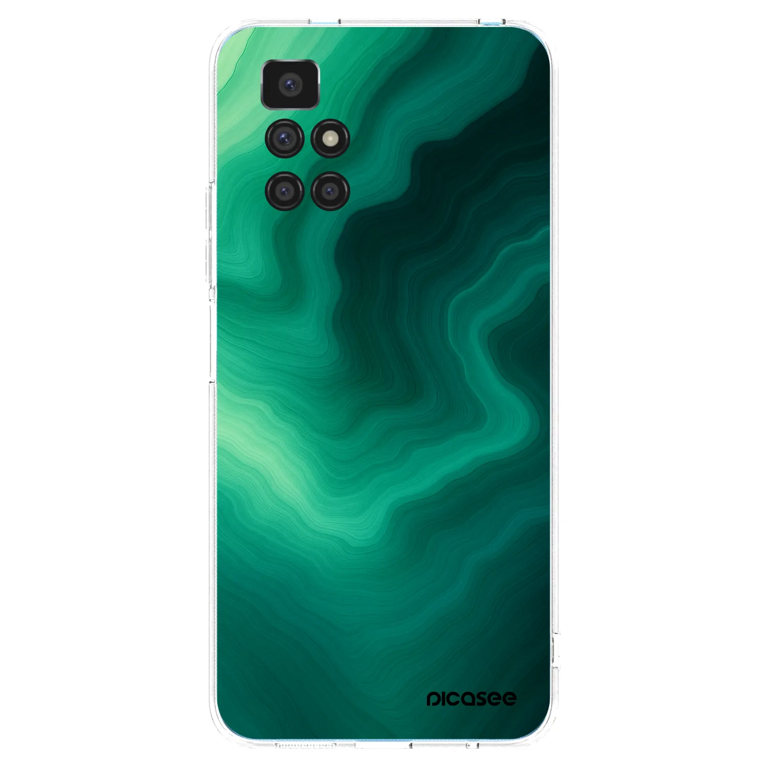 Picasee silikonowe przeźroczyste etui na Xiaomi Redmi 10 - Malachite