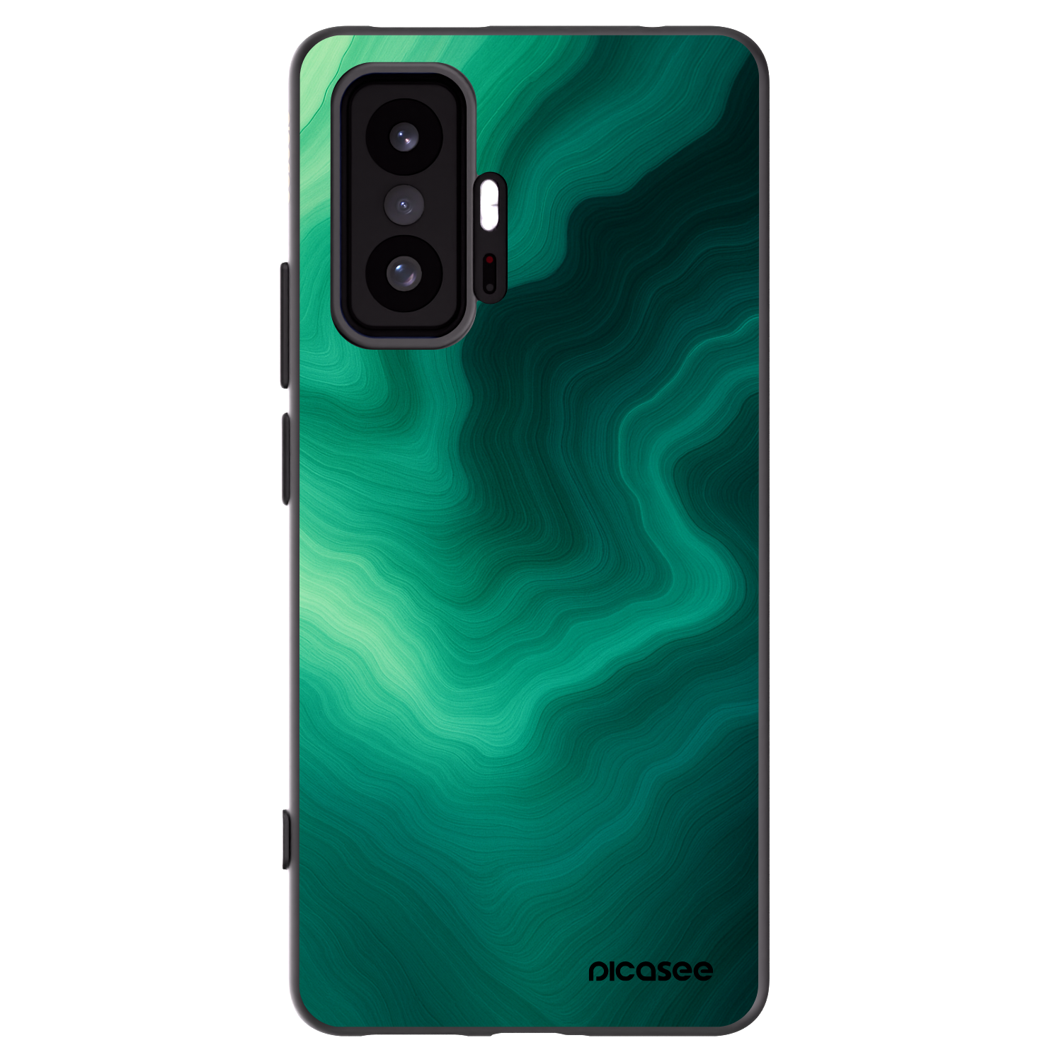 Picasee silikonowe czarne etui na Xiaomi 11T Pro - Malachite