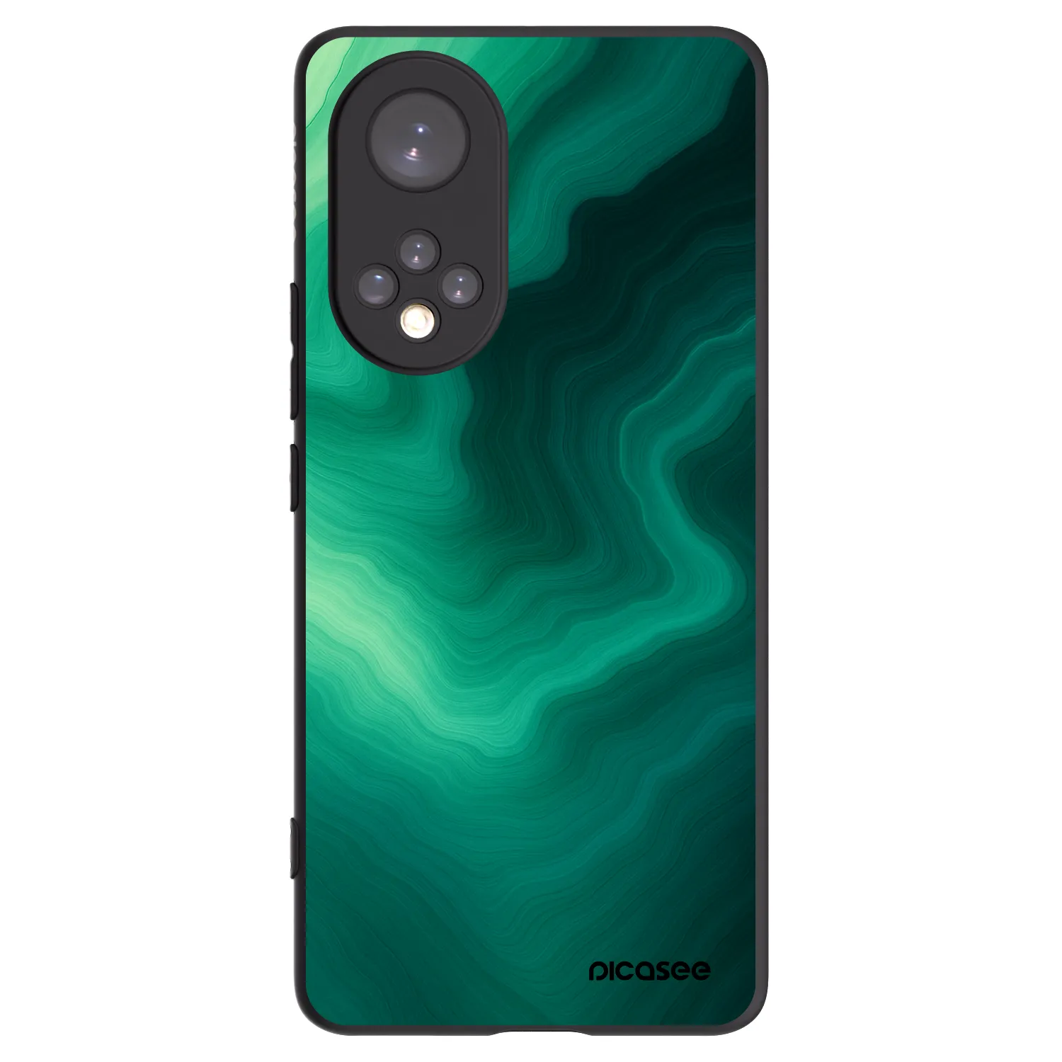 Picasee silikonowe czarne etui na Honor 50 5G - Malachite
