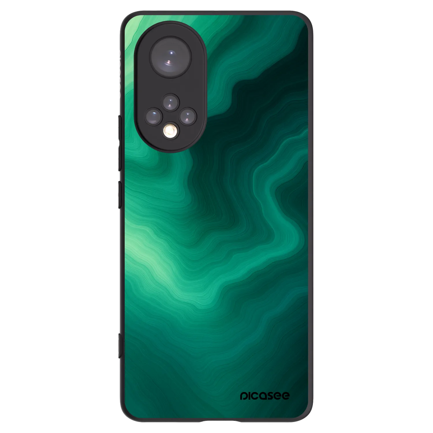Picasee silikonowe czarne etui na Huawei Nova 9 - Malachite