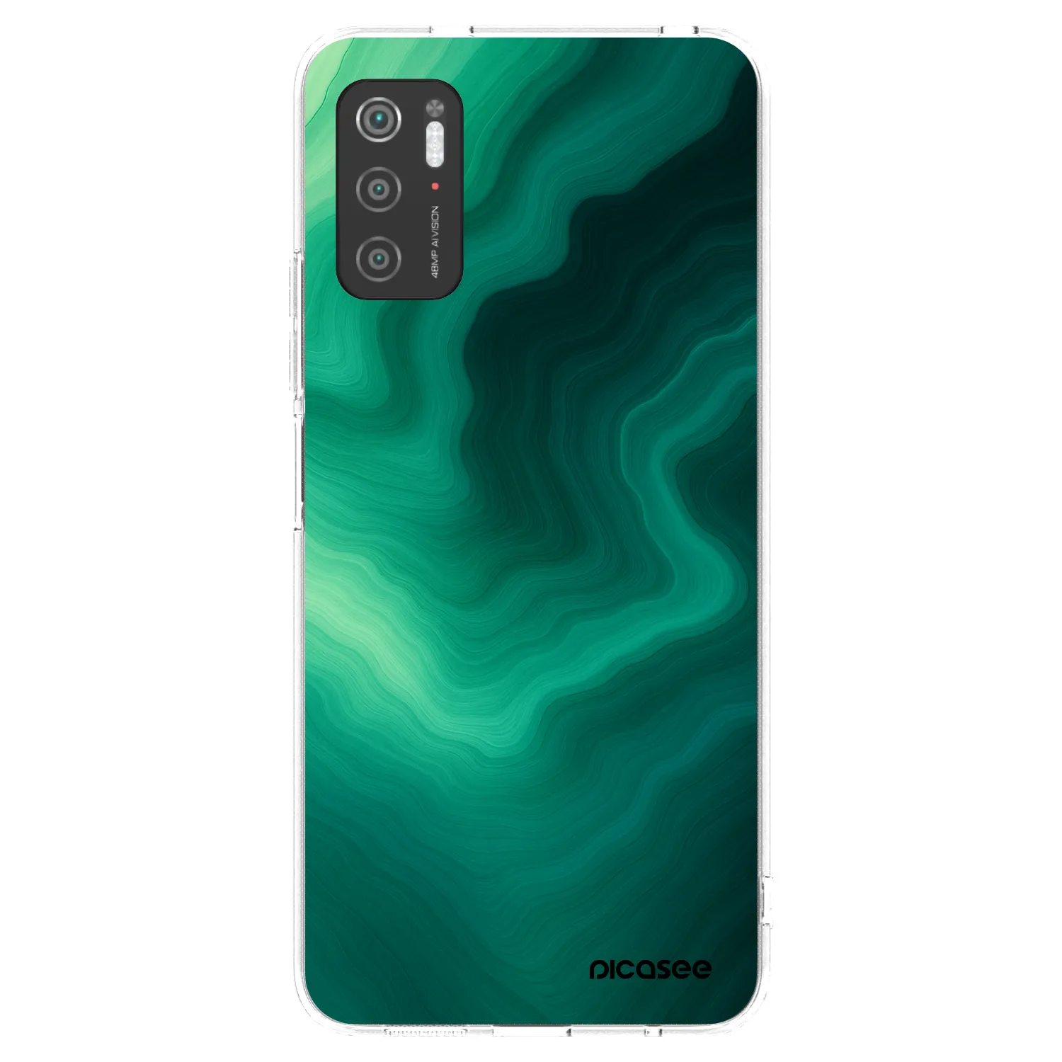 Picasee silikonowe przeźroczyste etui na Xiaomi Poco M3 Pro 5G - Malachite