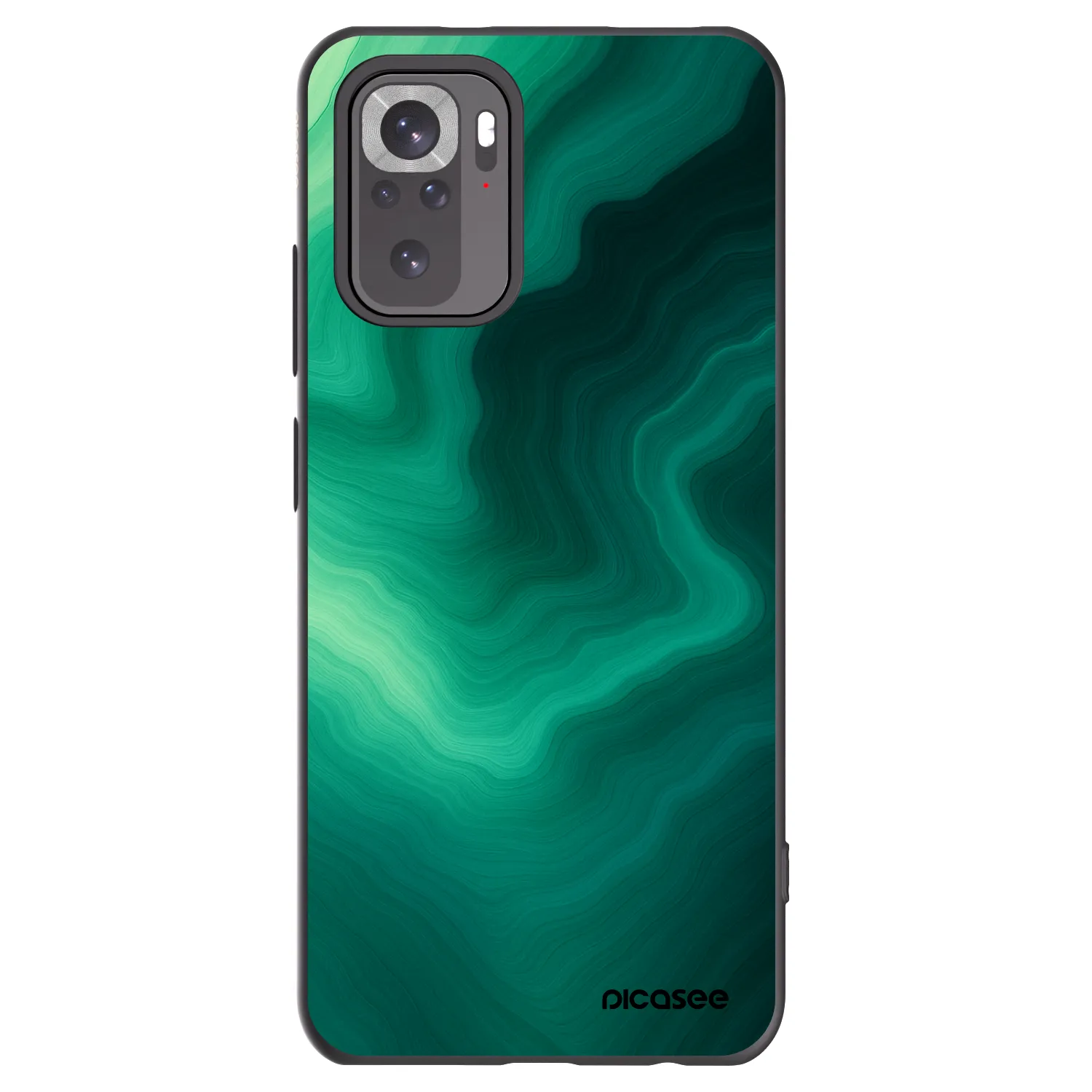 Picasee silikonowe czarne etui na Xiaomi Redmi Note 11S 4G - Malachite