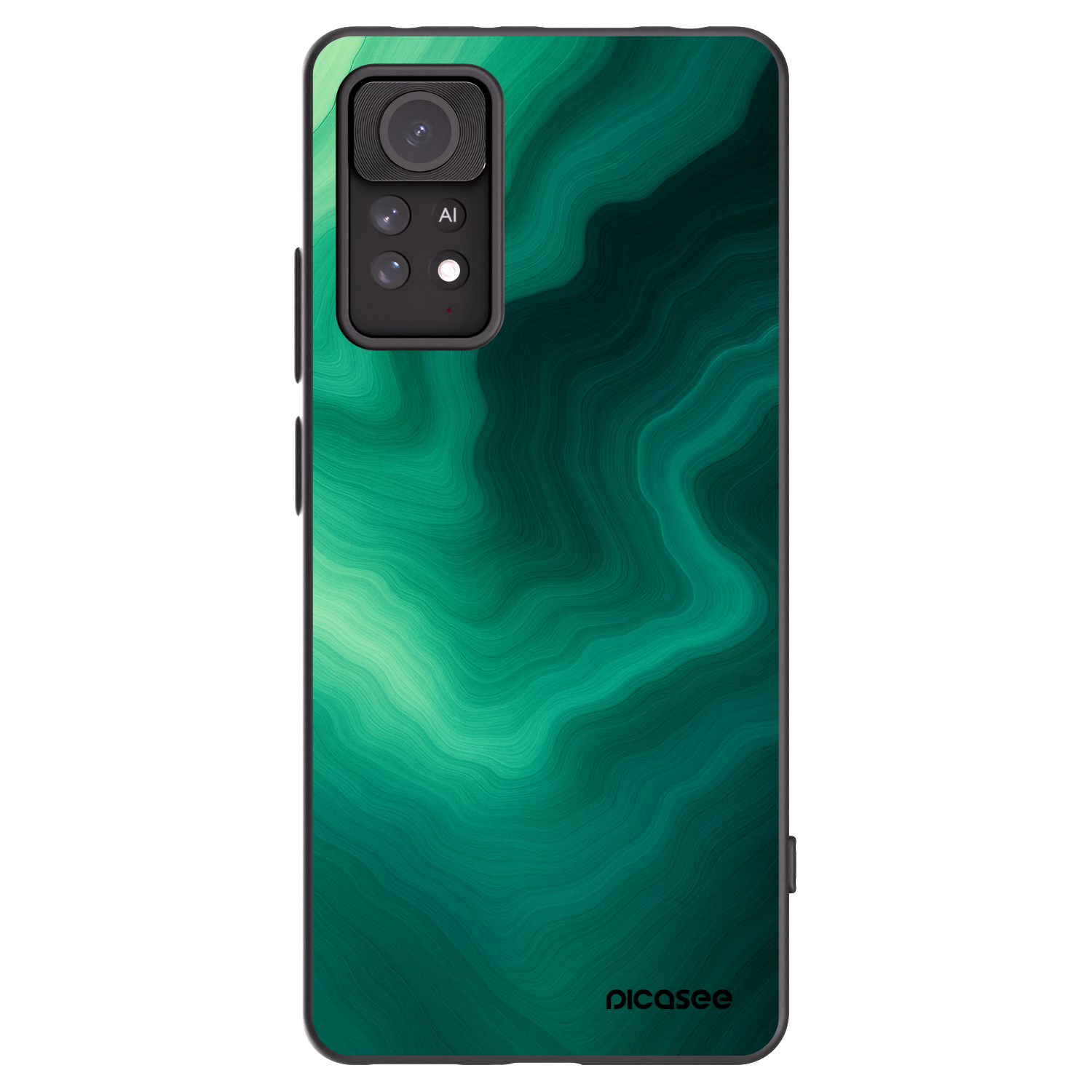 Picasee silikonowe czarne etui na Xiaomi Redmi Note 11 Pro 5G - Malachite