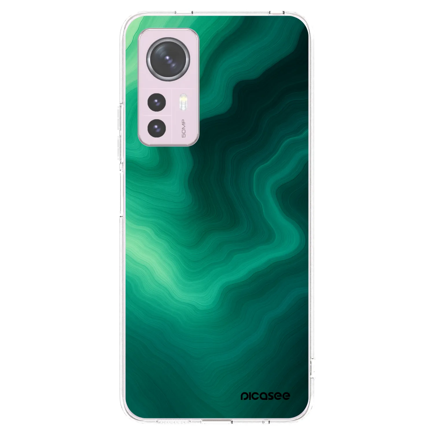 Picasee silikonowe przeźroczyste etui na Xiaomi 12 - Malachite