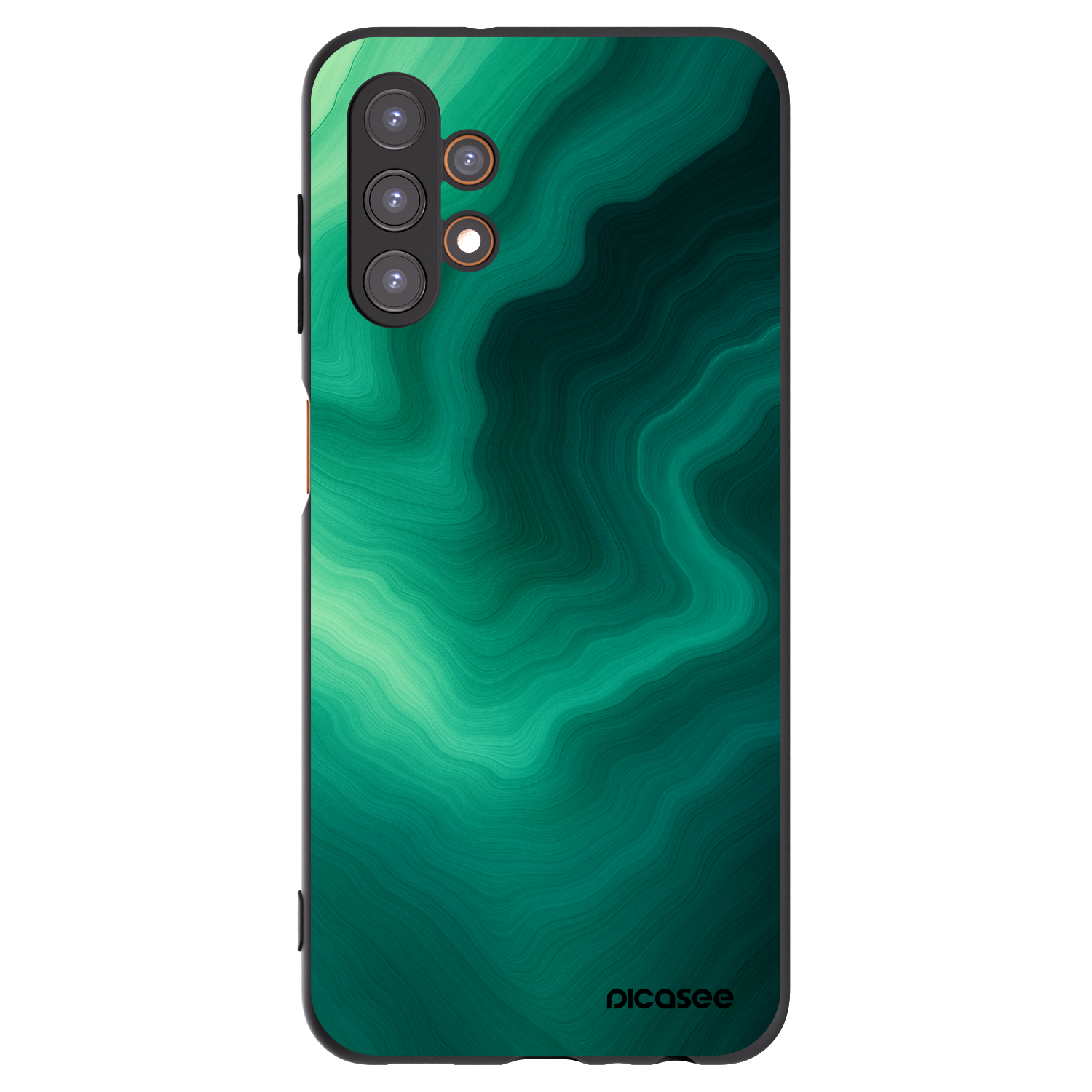 Picasee silikonowe czarne etui na Samsung Galaxy A13 4G A135 - Malachite