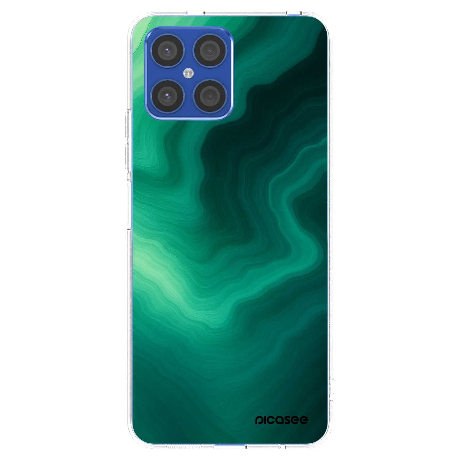 Picasee silikonowe przeźroczyste etui na Honor X8 4G - Malachite