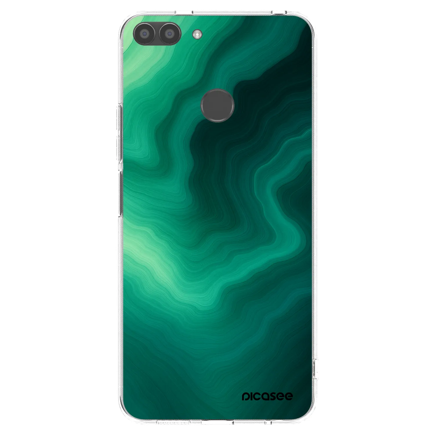 Picasee silikonowe przeźroczyste etui na Huawei P Smart - Malachite