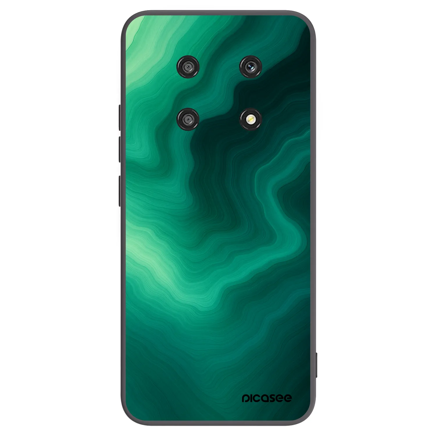 Picasee silikonowe czarne etui na Honor Magic4 Lite 5G - Malachite
