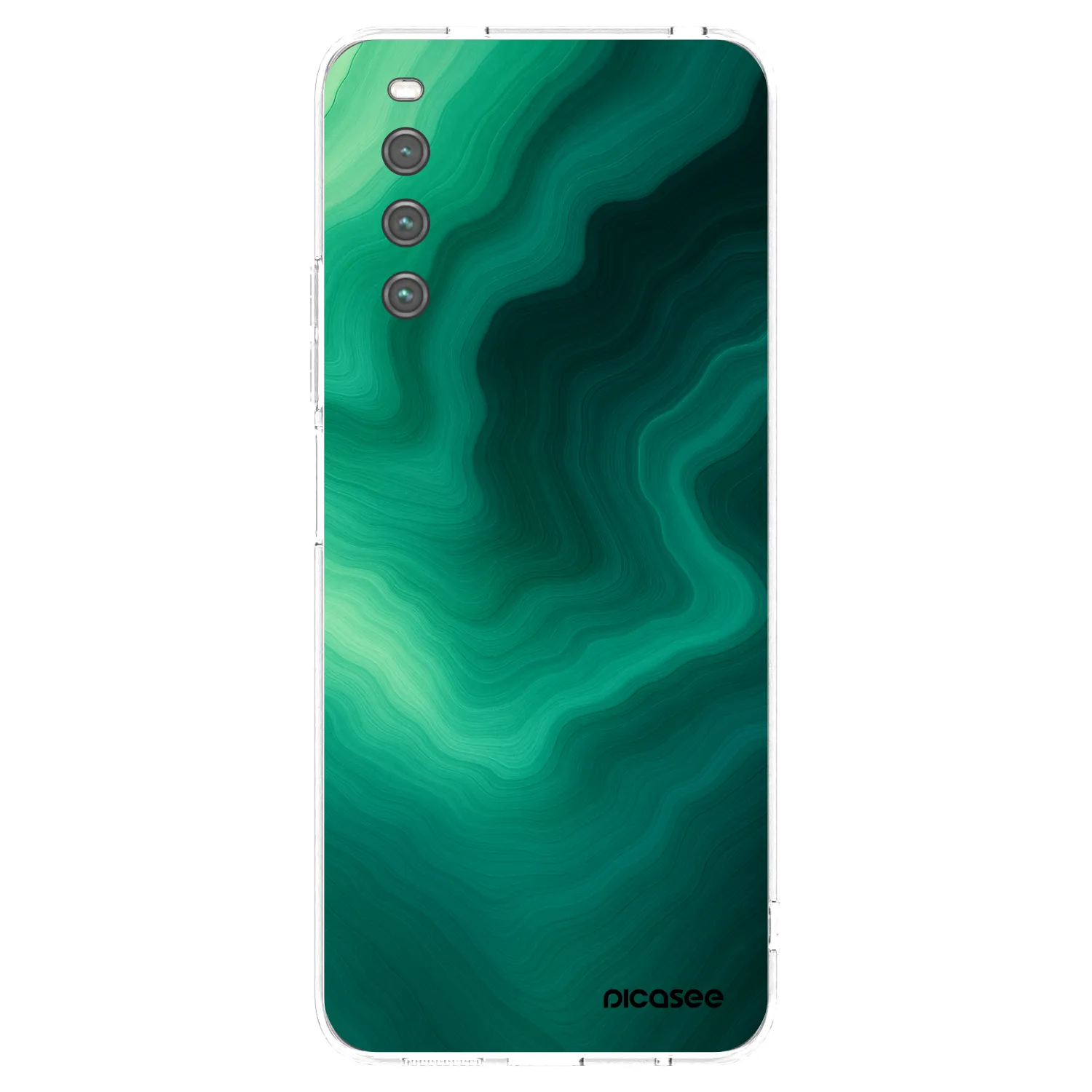 Picasee silikonowe przeźroczyste etui na Sony Xperia 10 IV 5G - Malachite