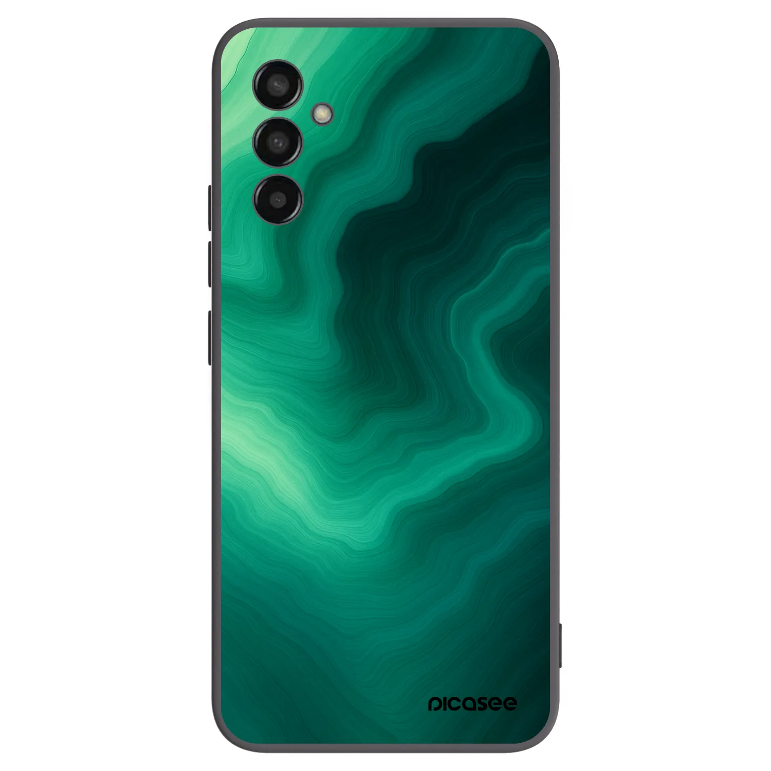 Picasee silikonowe czarne etui na Samsung Galaxy M13 M135F - Malachite