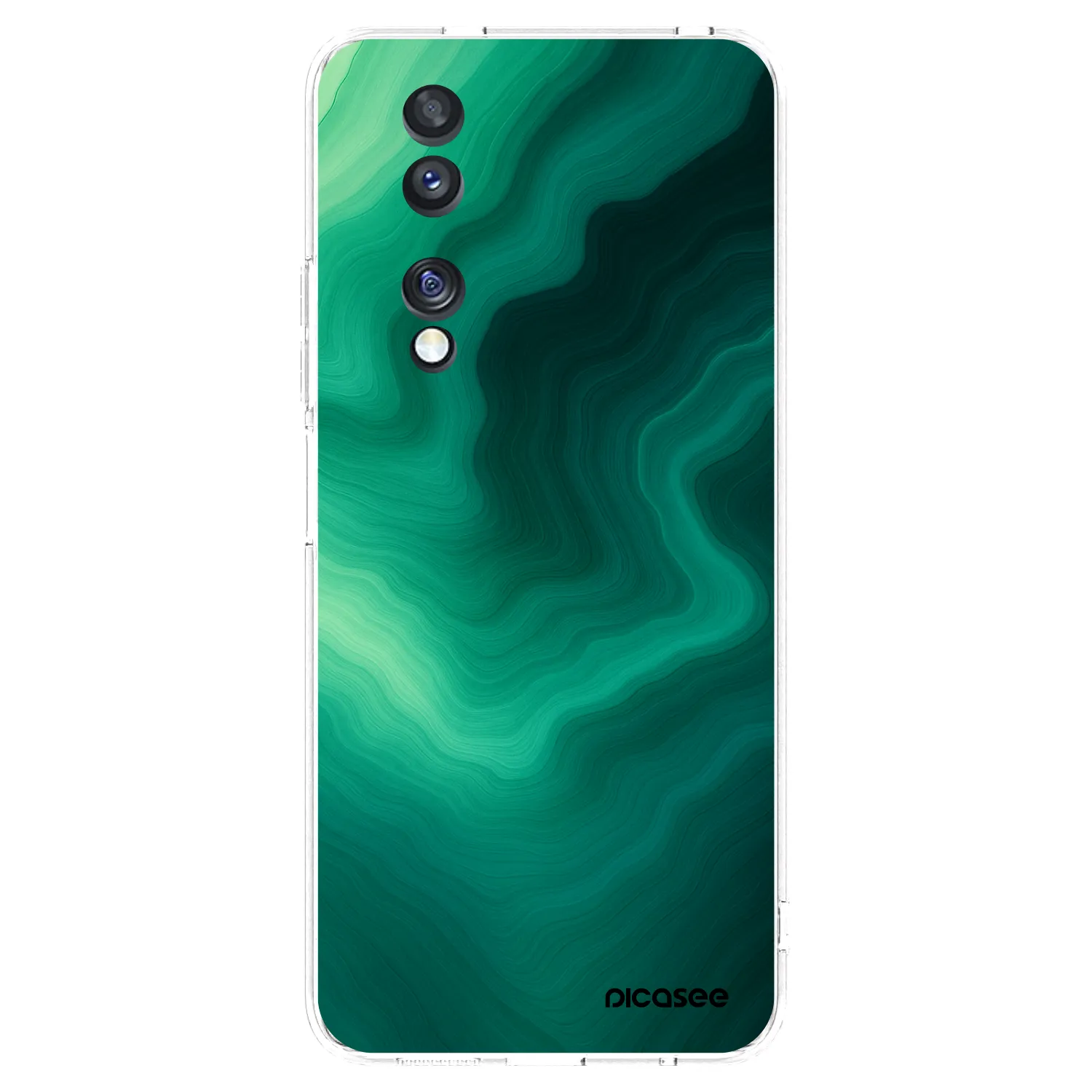 Picasee silikonowe przeźroczyste etui na Honor 70 - Malachite