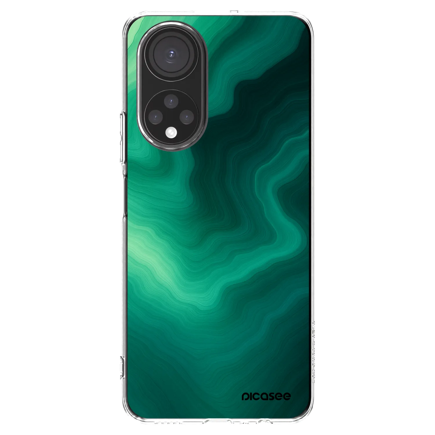 Picasee silikonowe przeźroczyste etui na Honor X7 - Malachite