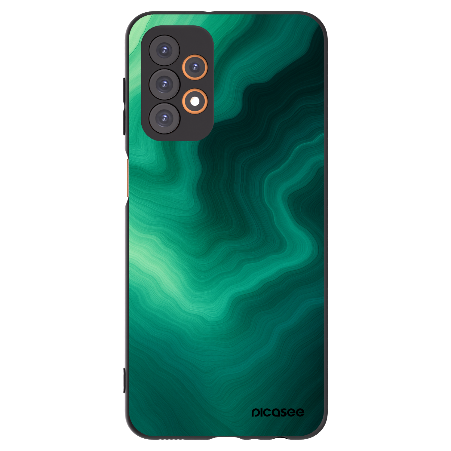Picasee silikonowe czarne etui na Samsung Galaxy A23 A236B 5G - Malachite