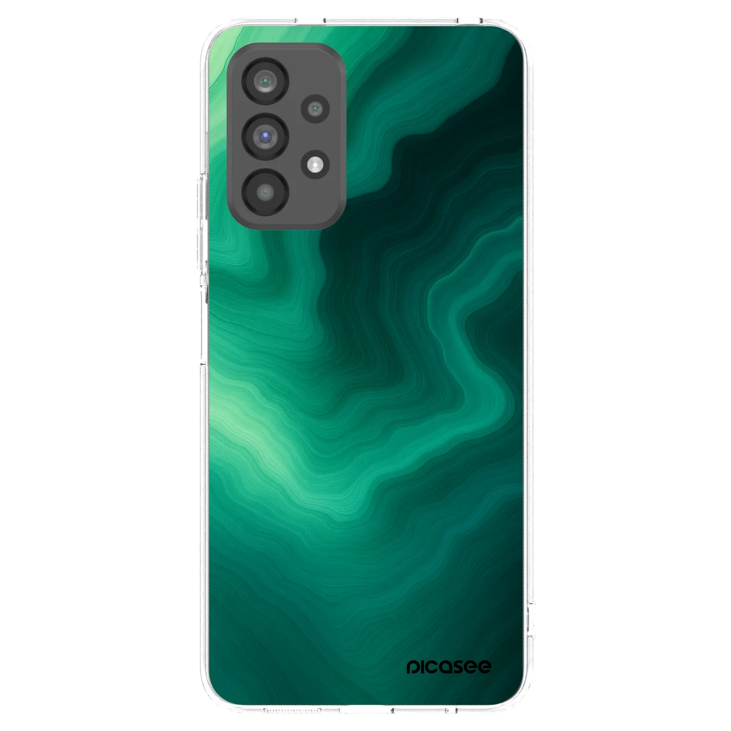 Picasee silikonowe przeźroczyste etui na Samsung Galaxy A73 5G - Malachite