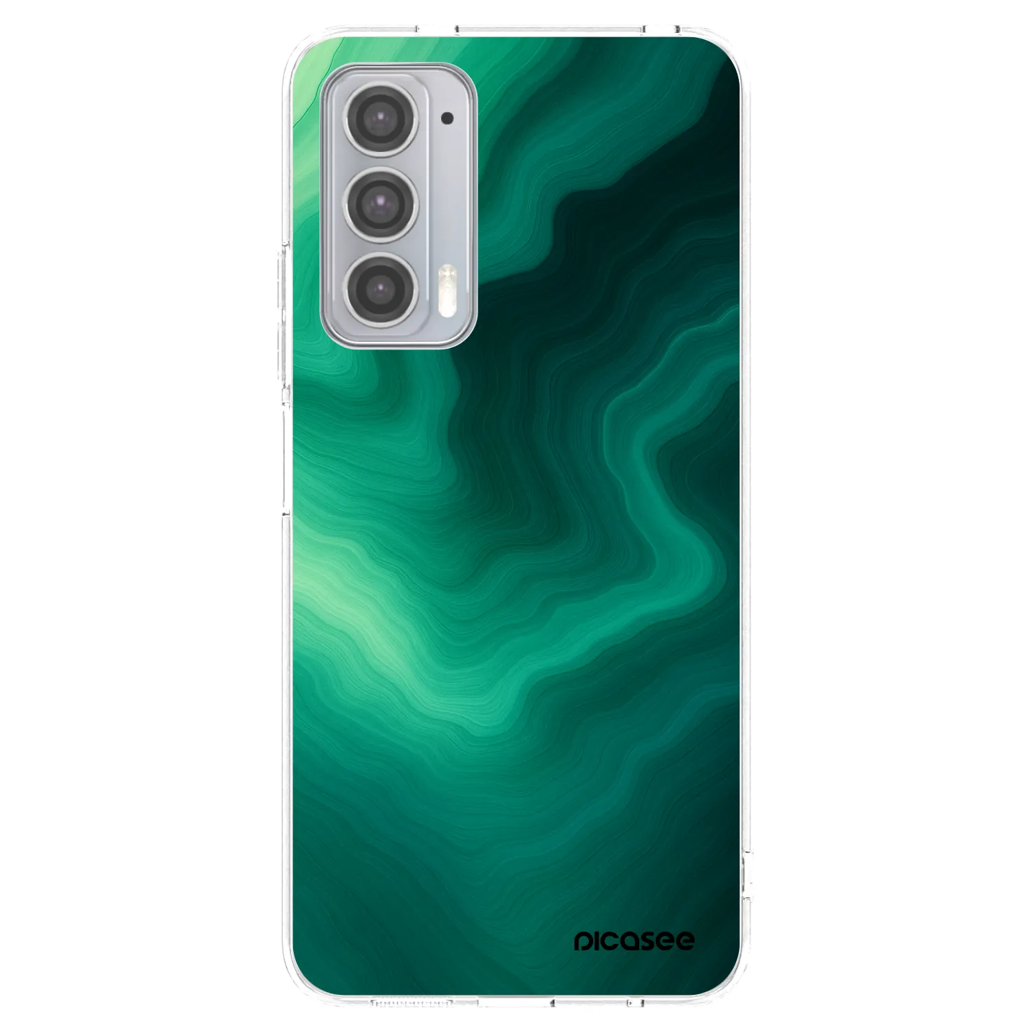 Picasee silikonowe przeźroczyste etui na Motorola Edge 20 - Malachite