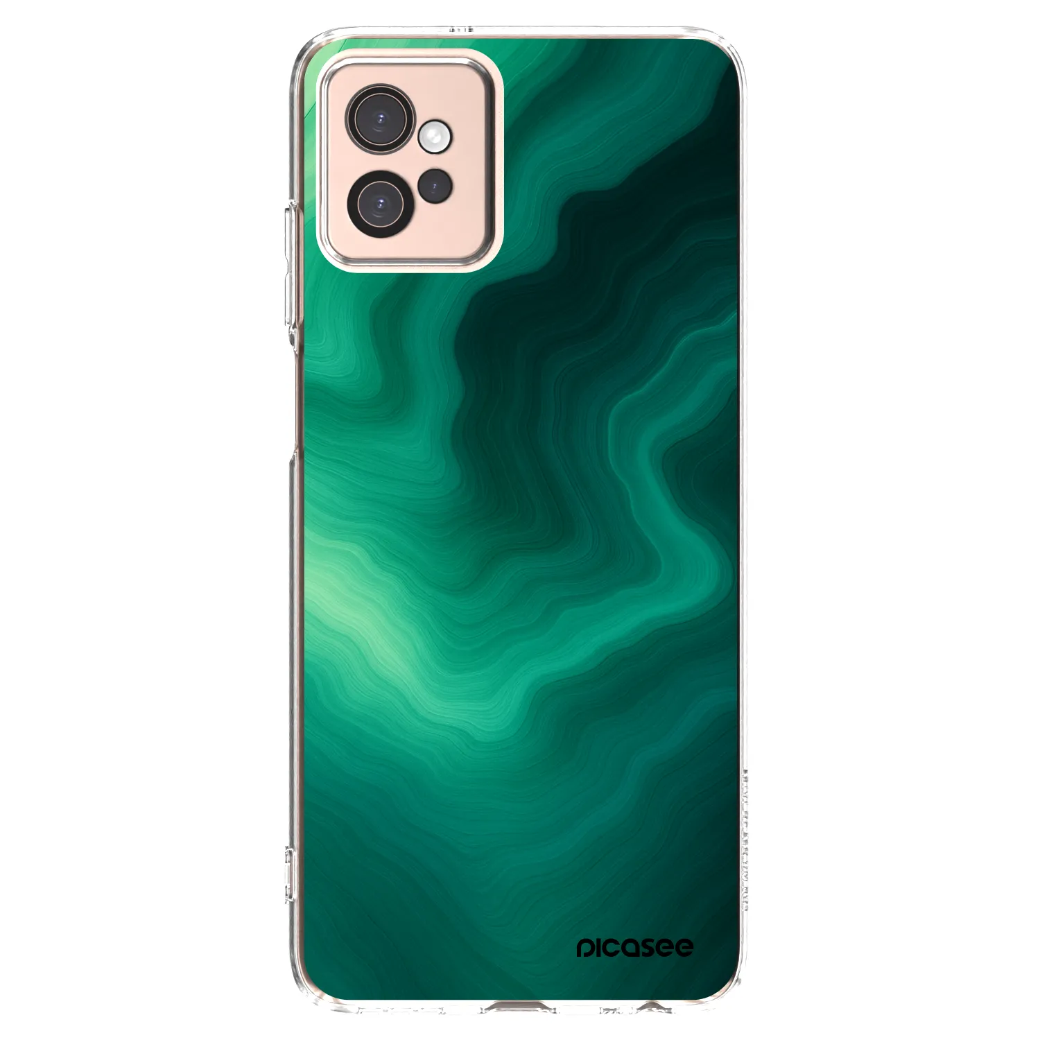 Picasee silikonowe przeźroczyste etui na Motorola Moto G32 - Malachite
