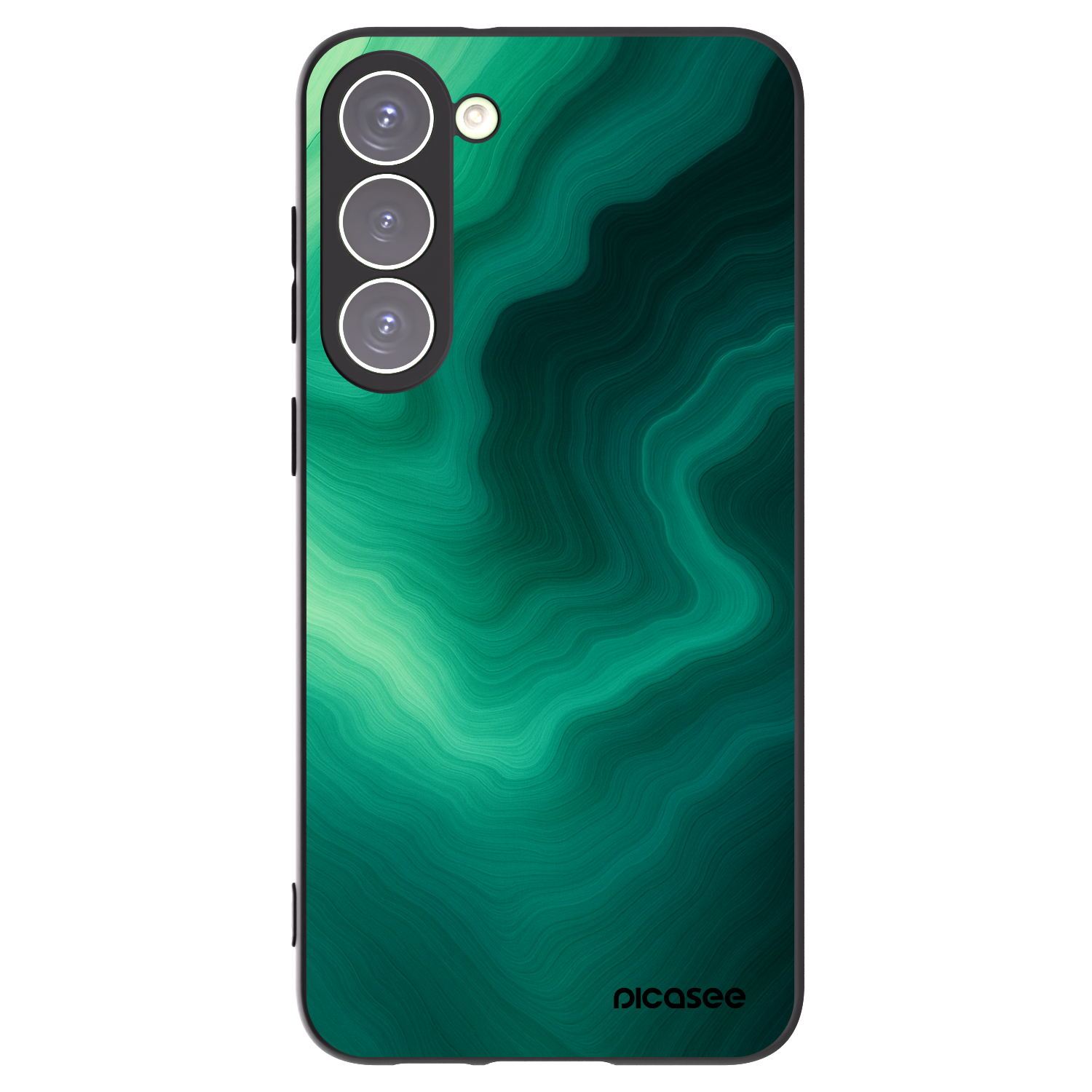 Picasee silikonowe czarne etui na Samsung Galaxy S23+ 5G - Malachite