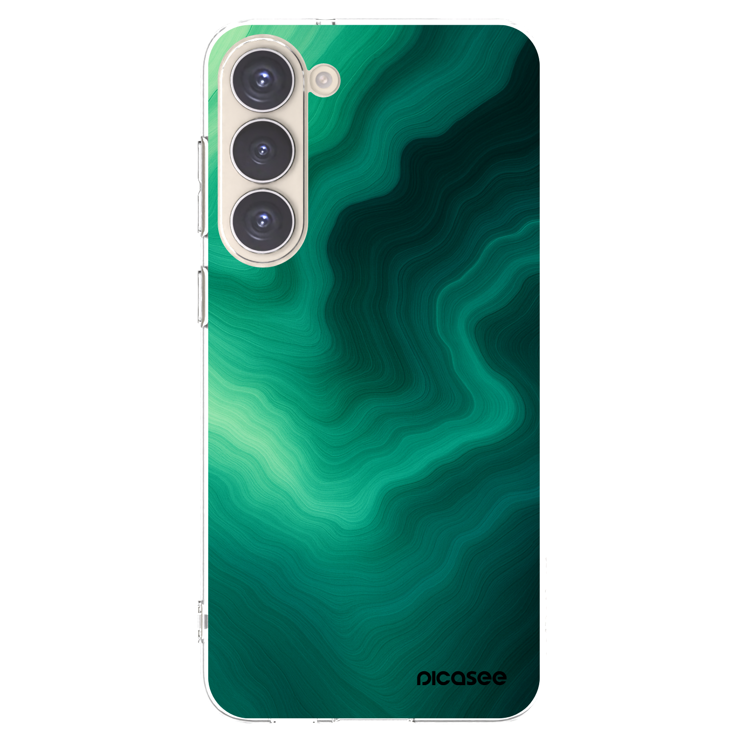 Picasee silikonowe przeźroczyste etui na Samsung Galaxy S23+ 5G - Malachite