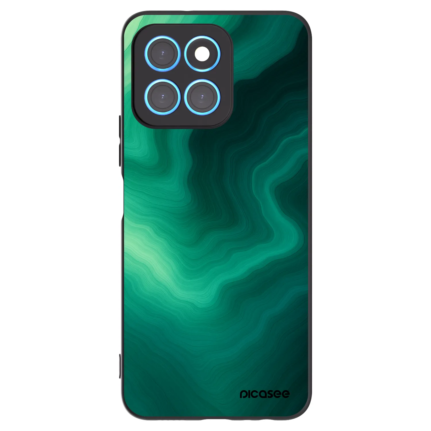 Picasee silikonowe czarne etui na Honor X8 5G - Malachite