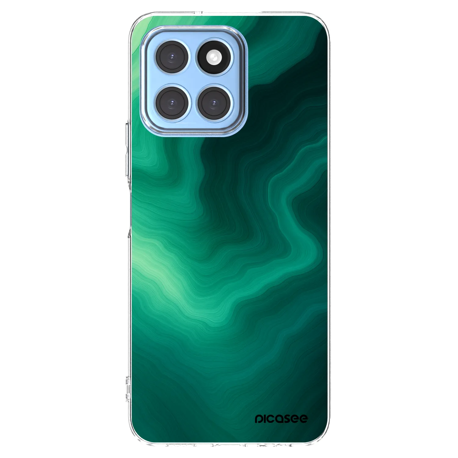 Picasee silikonowe przeźroczyste etui na Honor X8 5G - Malachite