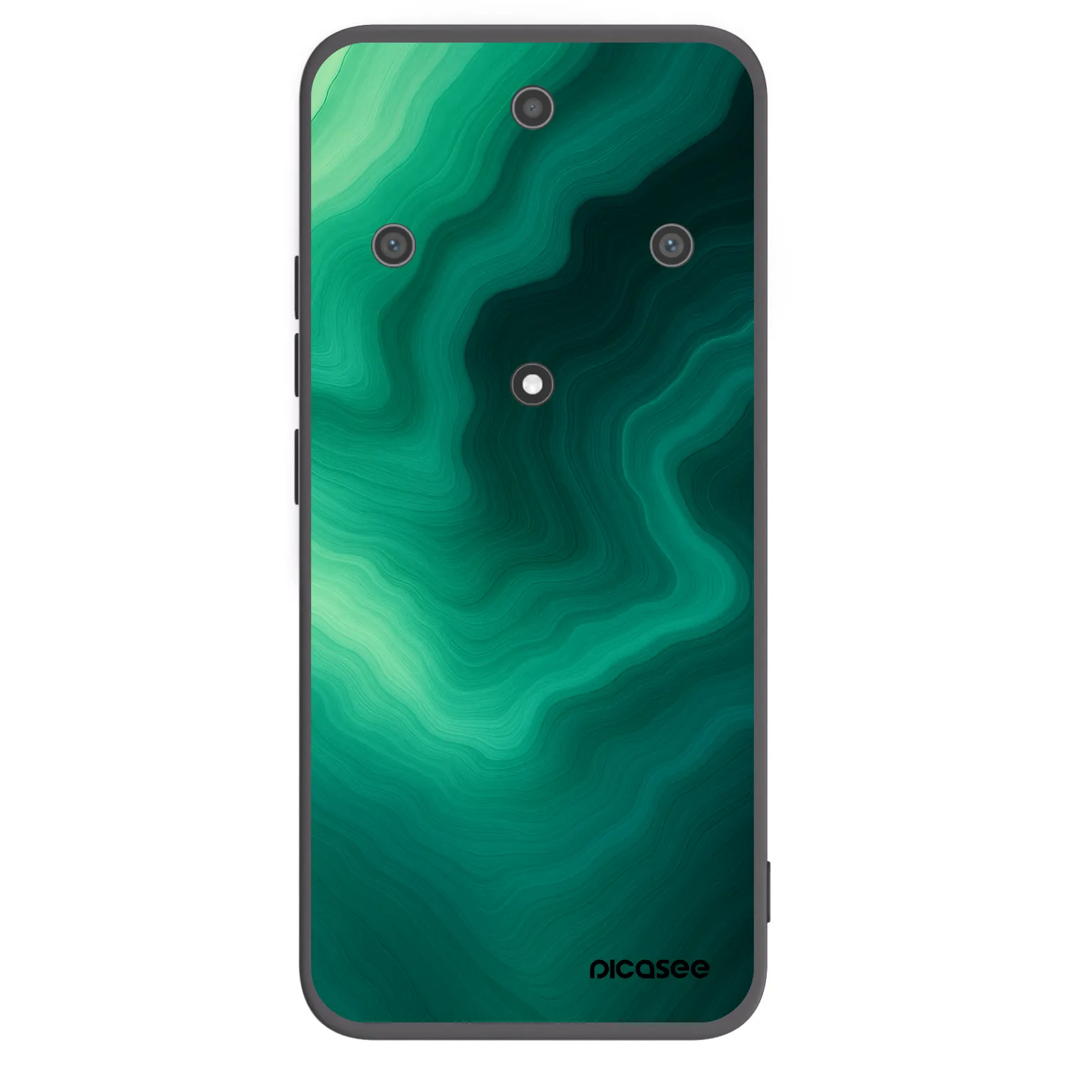 Picasee silikonowe czarne etui na Honor Magic5 Lite 5G - Malachite