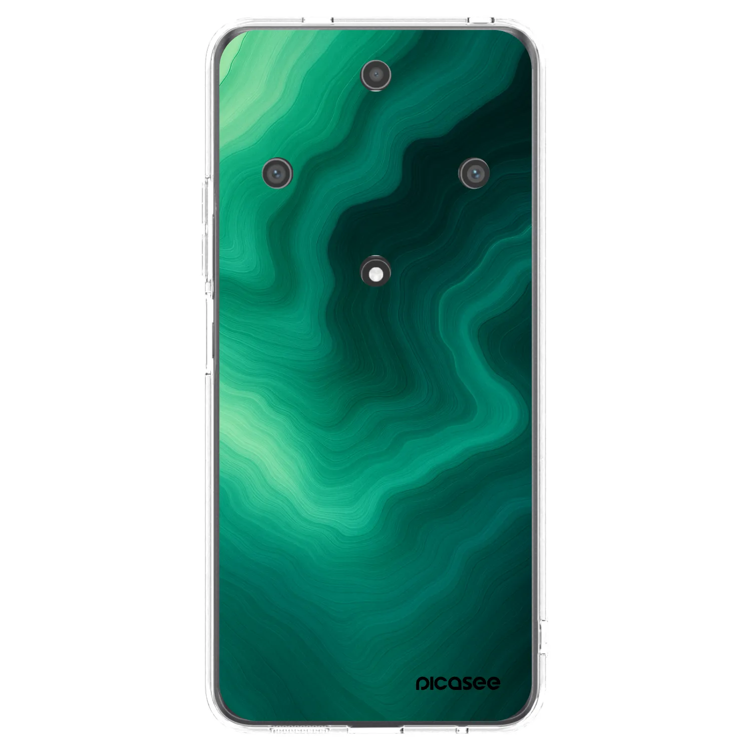 Picasee silikonowe przeźroczyste etui na Honor Magic5 Lite 5G - Malachite