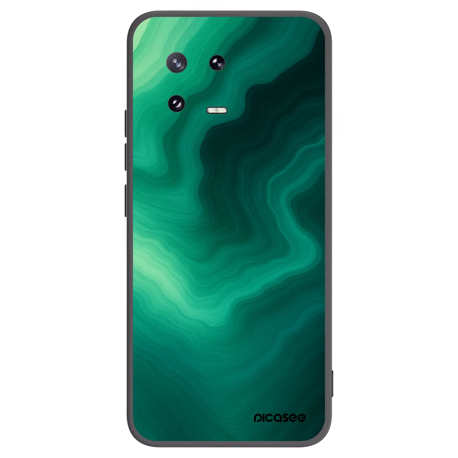 Picasee silikonowe czarne etui na Xiaomi 13 Pro - Malachite