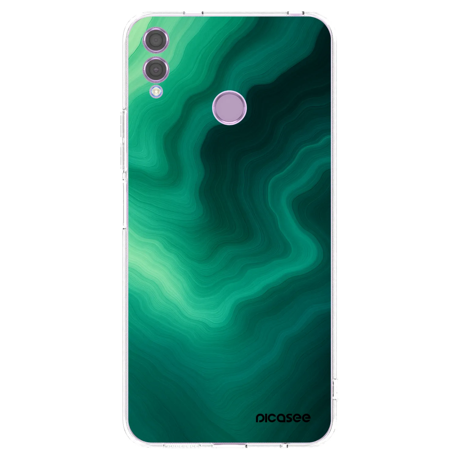 Picasee silikonowe przeźroczyste etui na Honor 8X - Malachite