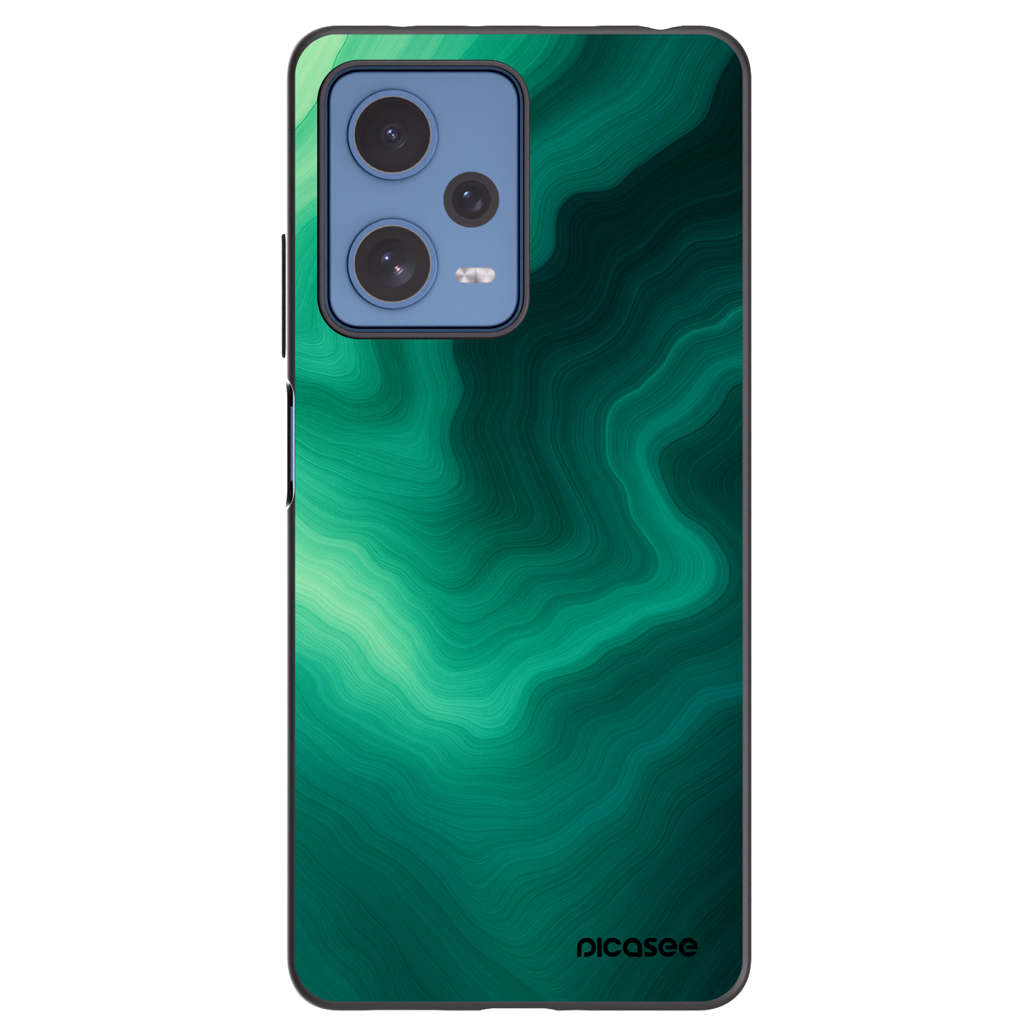 Picasee silikonowe czarne etui na Xiaomi Redmi Note 12 Pro 5G - Malachite