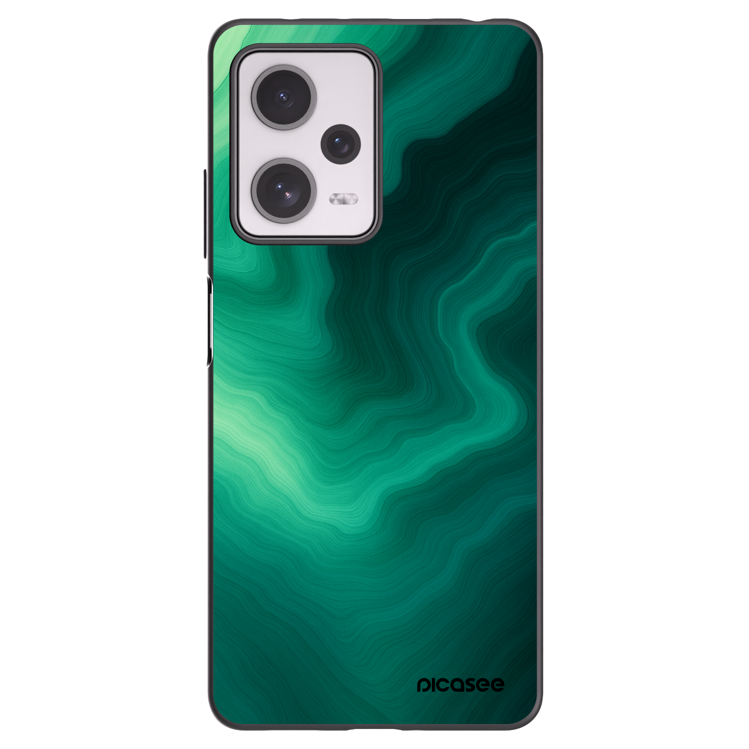 Picasee silikonowe czarne etui na Xiaomi Redmi Note 12 Pro+ 5G - Malachite