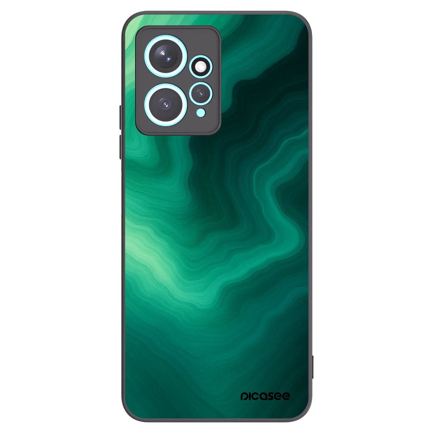 Picasee silikonowe czarne etui na Xiaomi Redmi Note 12 4G - Malachite