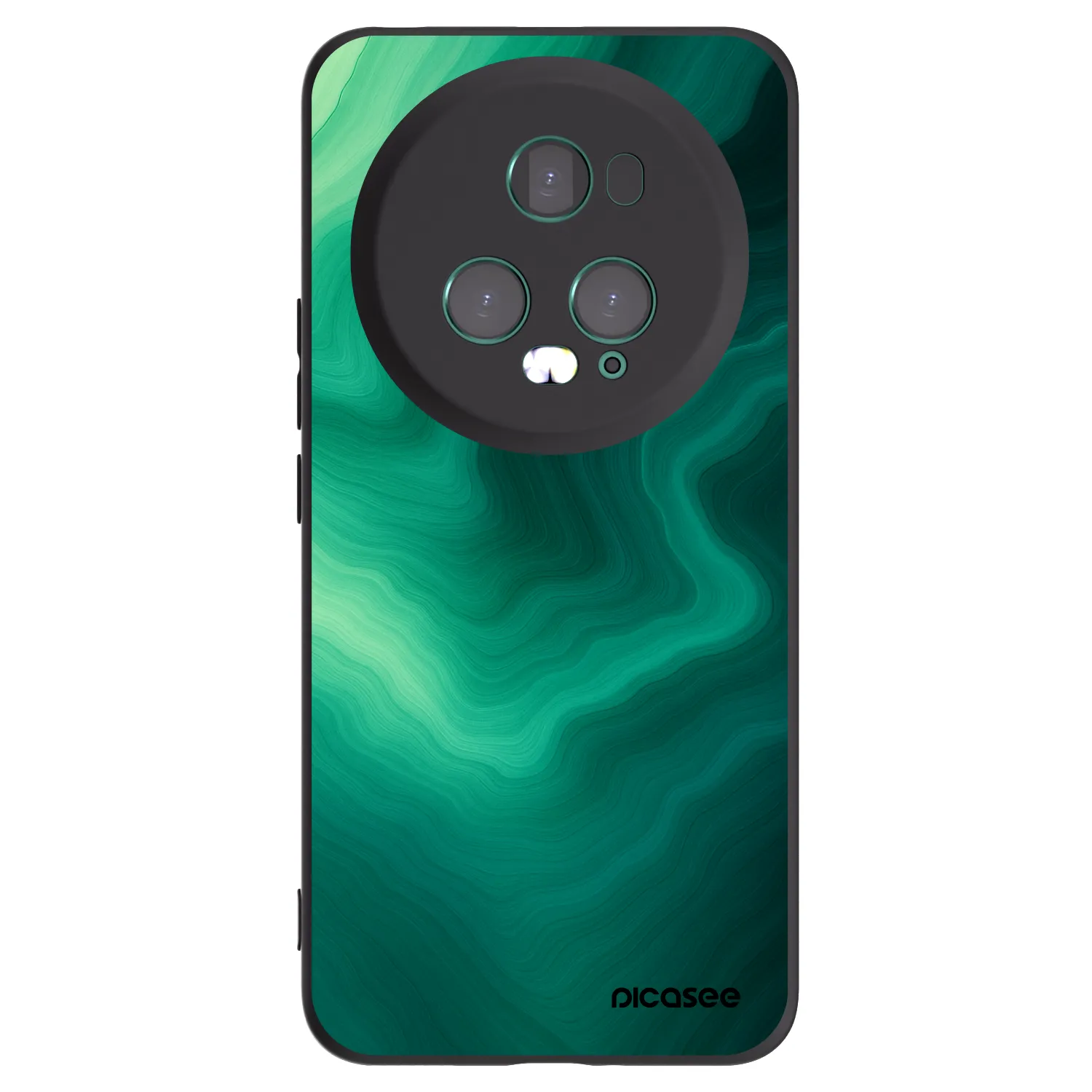 Picasee silikonowe czarne etui na Honor Magic5 Pro - Malachite