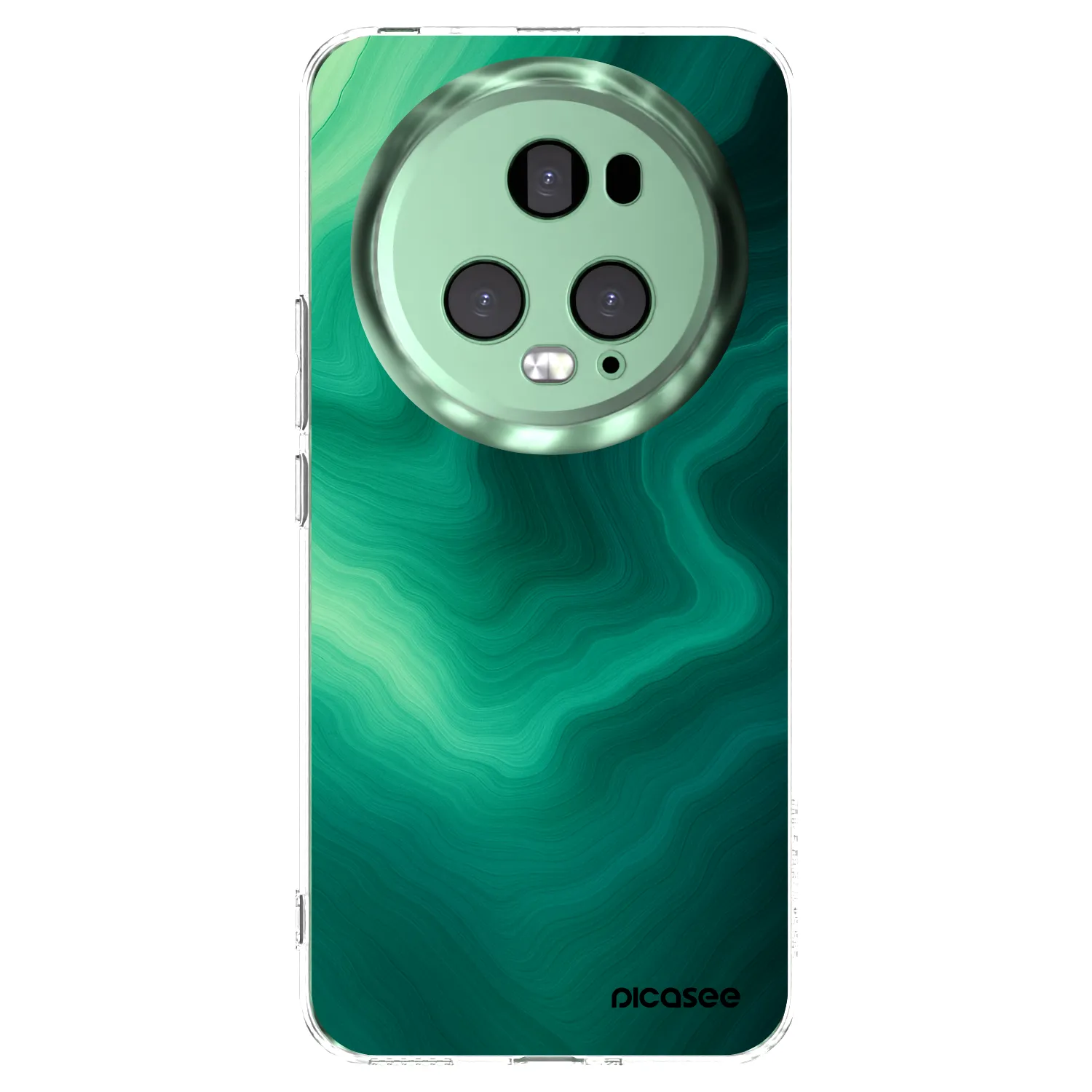 Picasee silikonowe przeźroczyste etui na Honor Magic5 Pro - Malachite