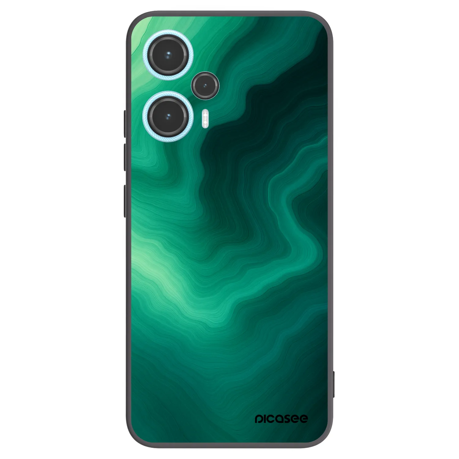 Picasee silikonowe czarne etui na Xiaomi Poco F5 - Malachite