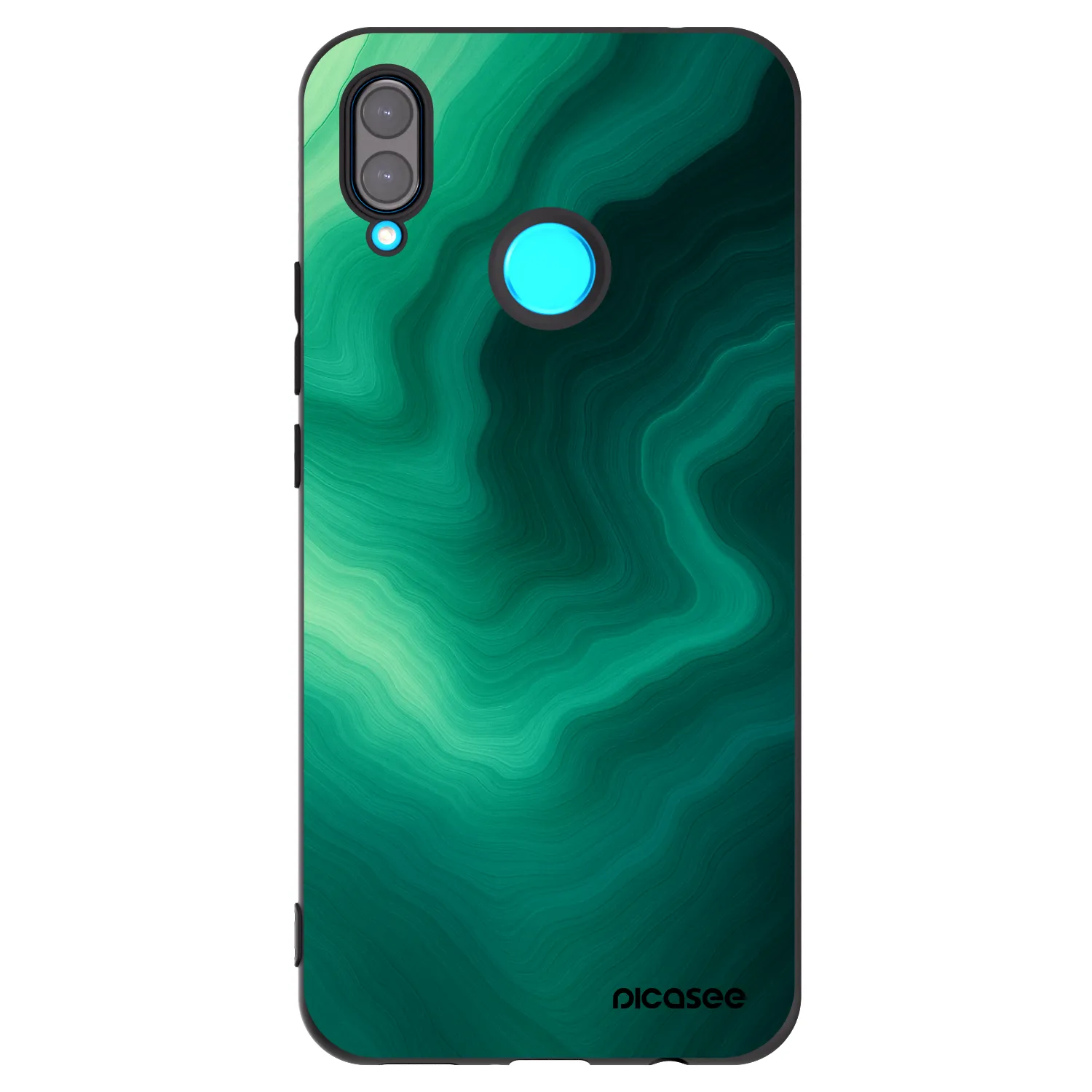 Picasee silikonowe czarne etui na Huawei Nova 3i - Malachite