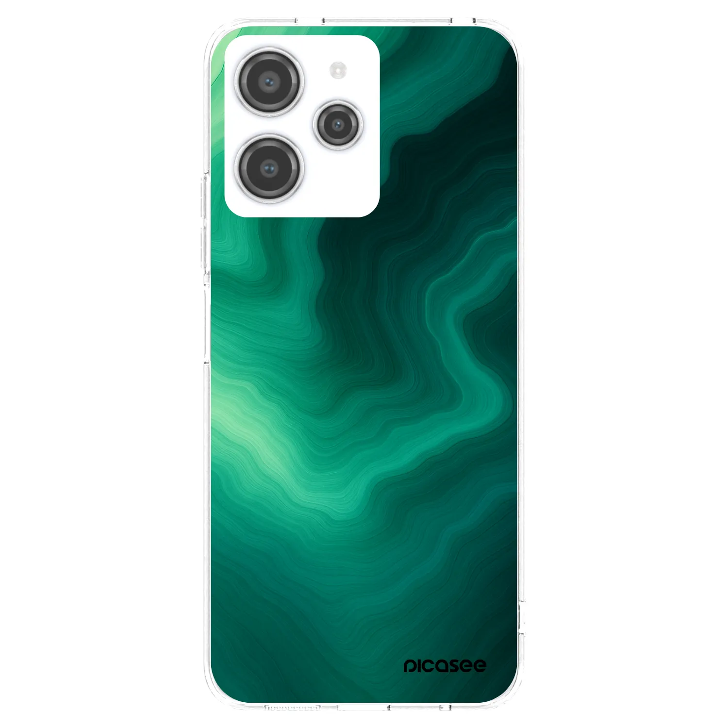 Picasee silikonowe przeźroczyste etui na Xiaomi Redmi 12 4G - Malachite
