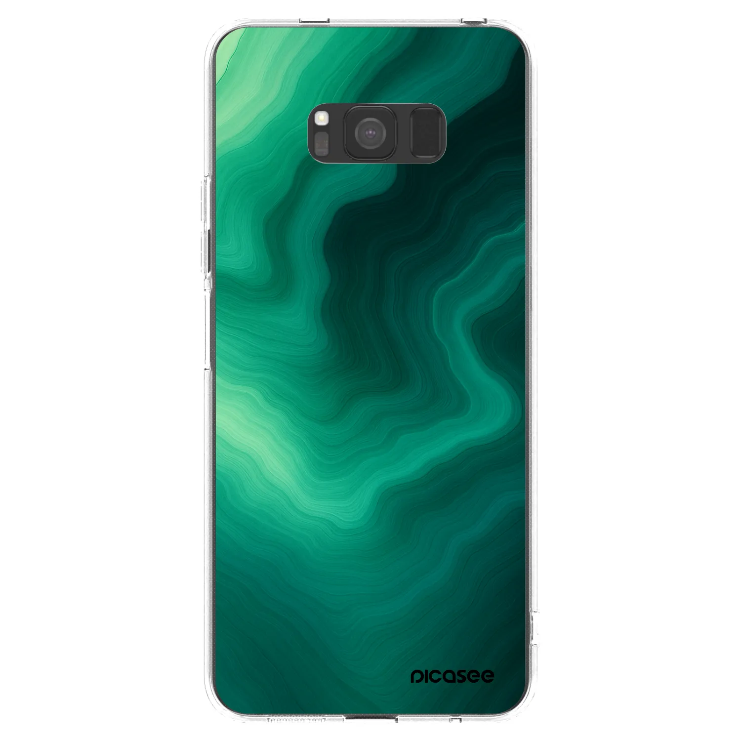 Picasee silikonowe przeźroczyste etui na Samsung Galaxy S8 G950F - Malachite