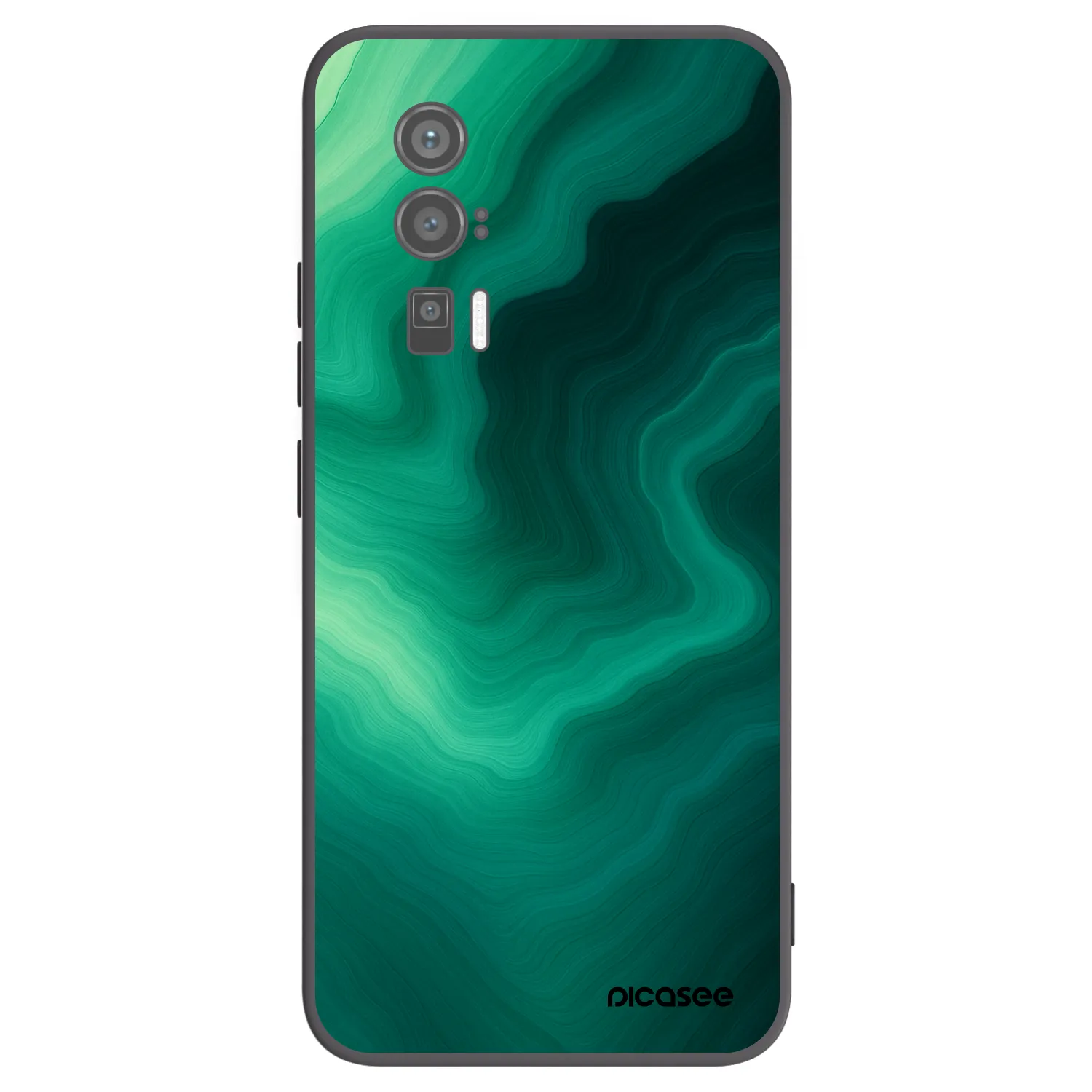 Picasee silikonowe czarne etui na Xiaomi Poco F5 Pro 5G - Malachite