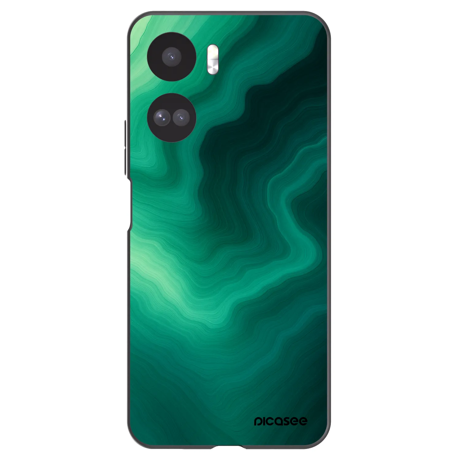 Picasee silikonowe czarne etui na Honor 90 Lite 5G - Malachite