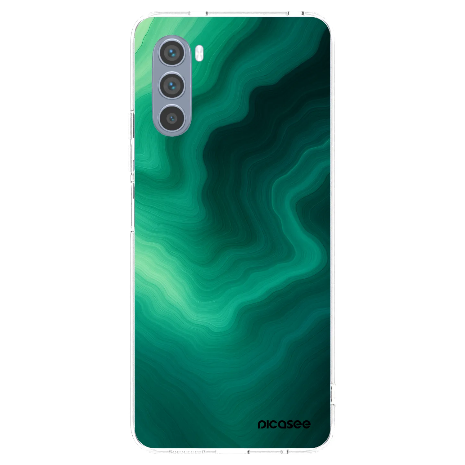 Picasee silikonowe przeźroczyste etui na Motorola Moto G62 - Malachite