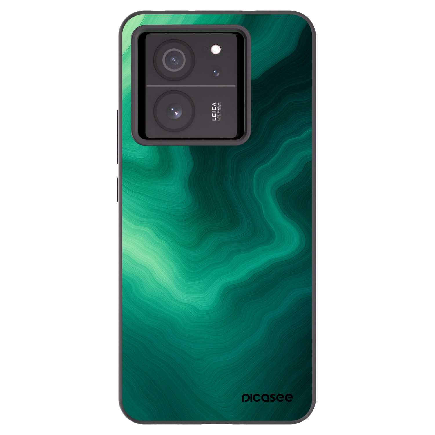 Picasee silikonowe czarne etui na Xiaomi 13T Pro - Malachite