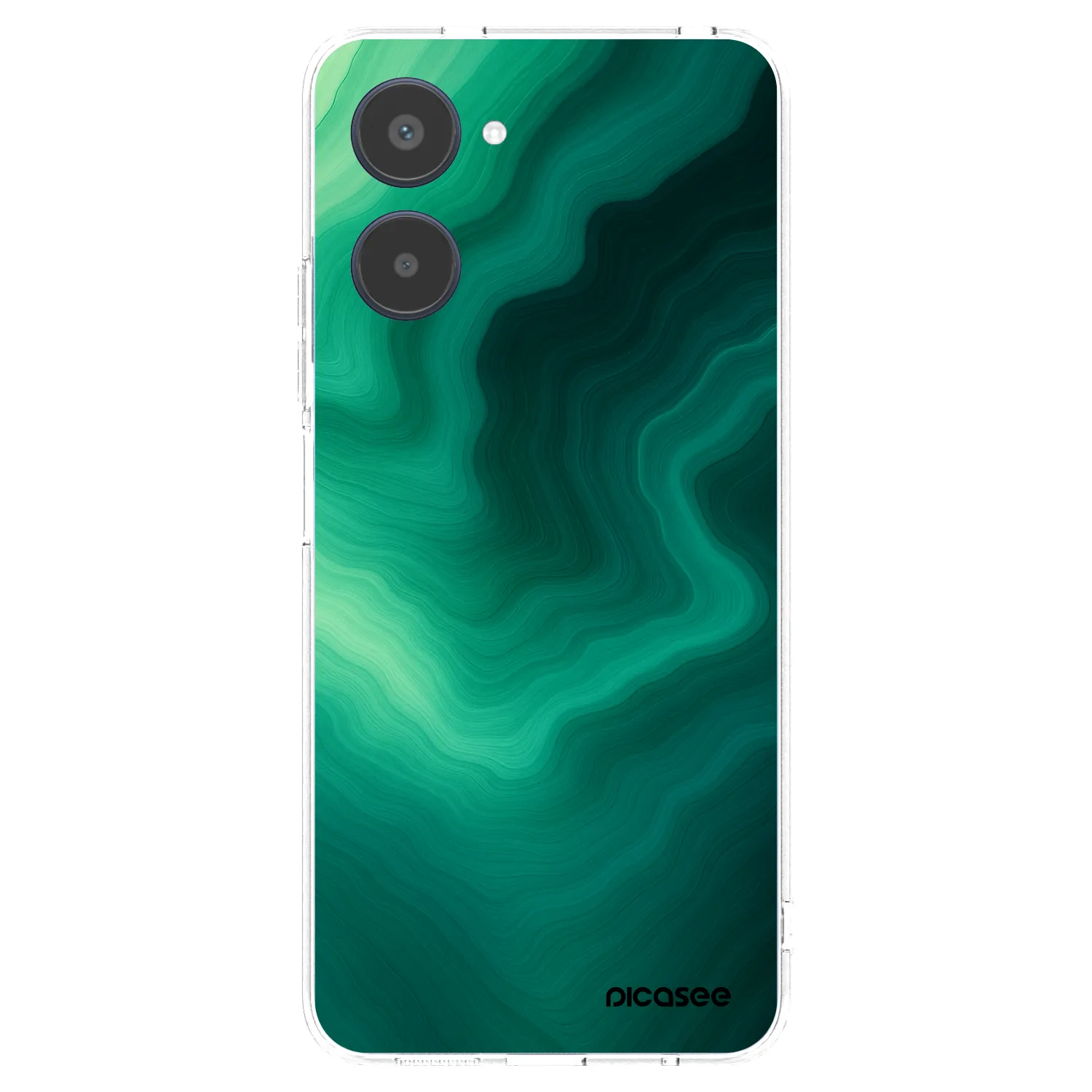 Picasee silikonowe przeźroczyste etui na Realme 10 4G - Malachite
