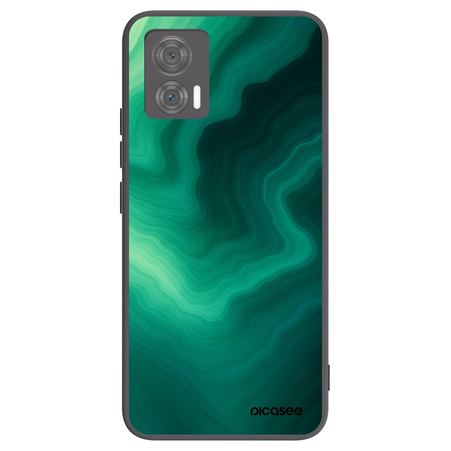 Picasee silikonowe czarne etui na Motorola Edge 30 Neo - Malachite