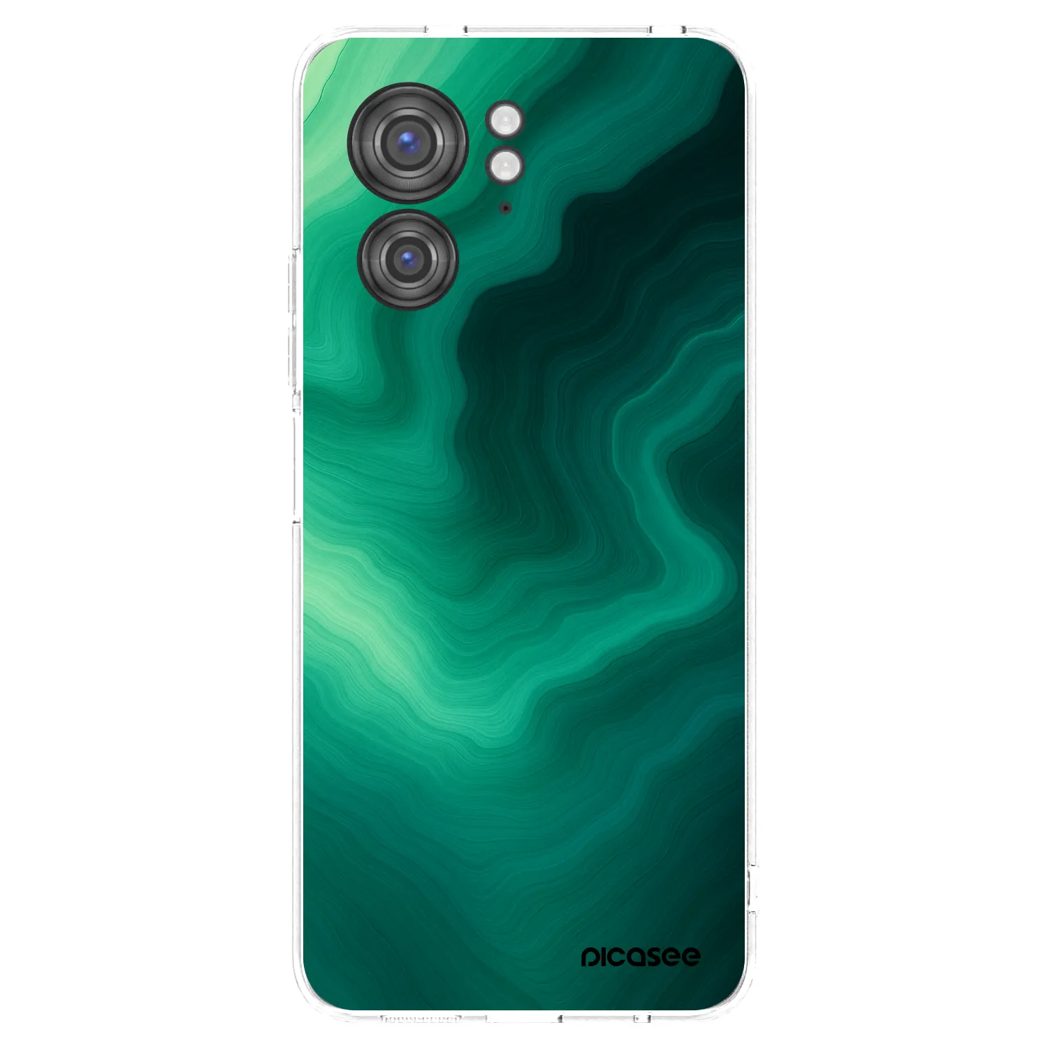 Picasee silikonowe przeźroczyste etui na Motorola Edge 40 - Malachite