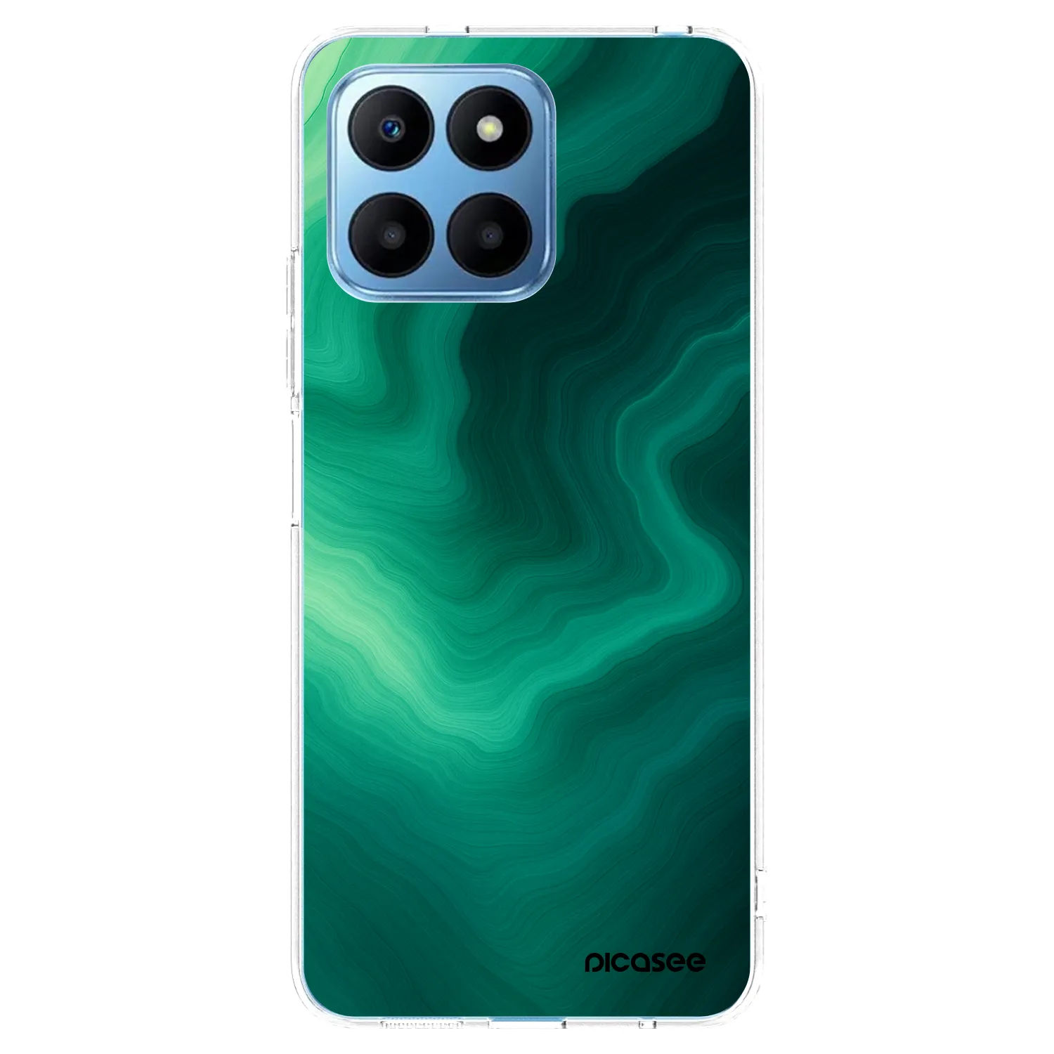 Picasee silikonowe przeźroczyste etui na Honor 70 Lite - Malachite