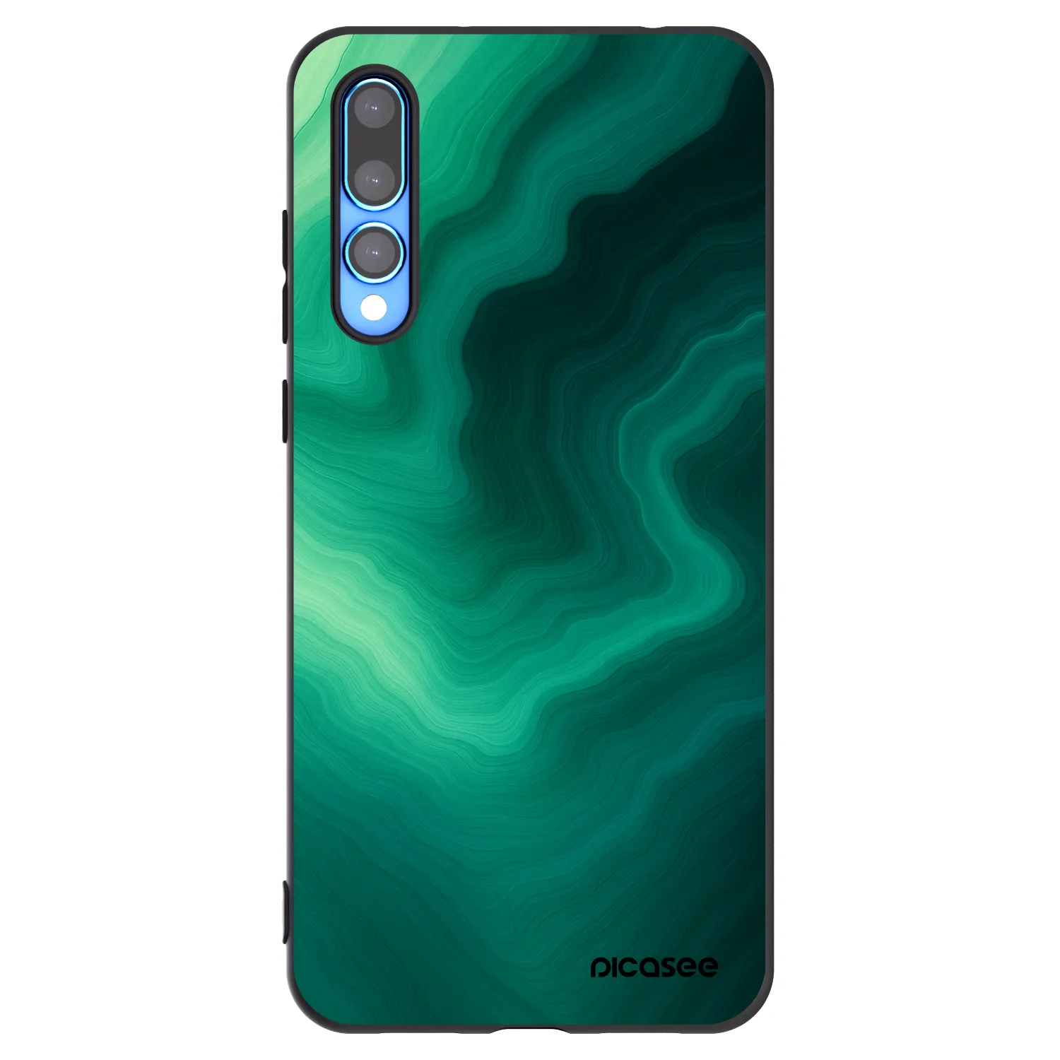 Picasee silikonowe czarne etui na Huawei P20 Pro - Malachite